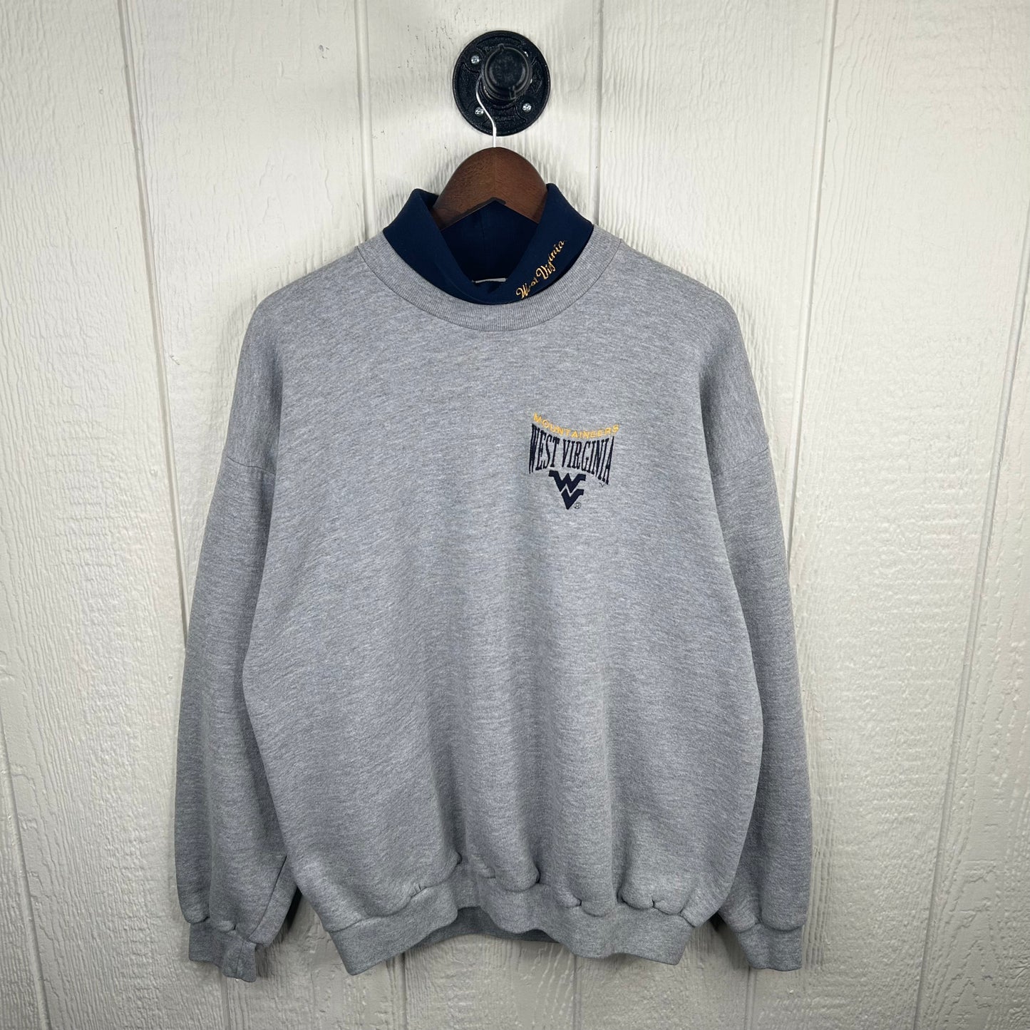 Vintage 90's West Virginia Mountaineers Turtleneck Crewneck (XL)