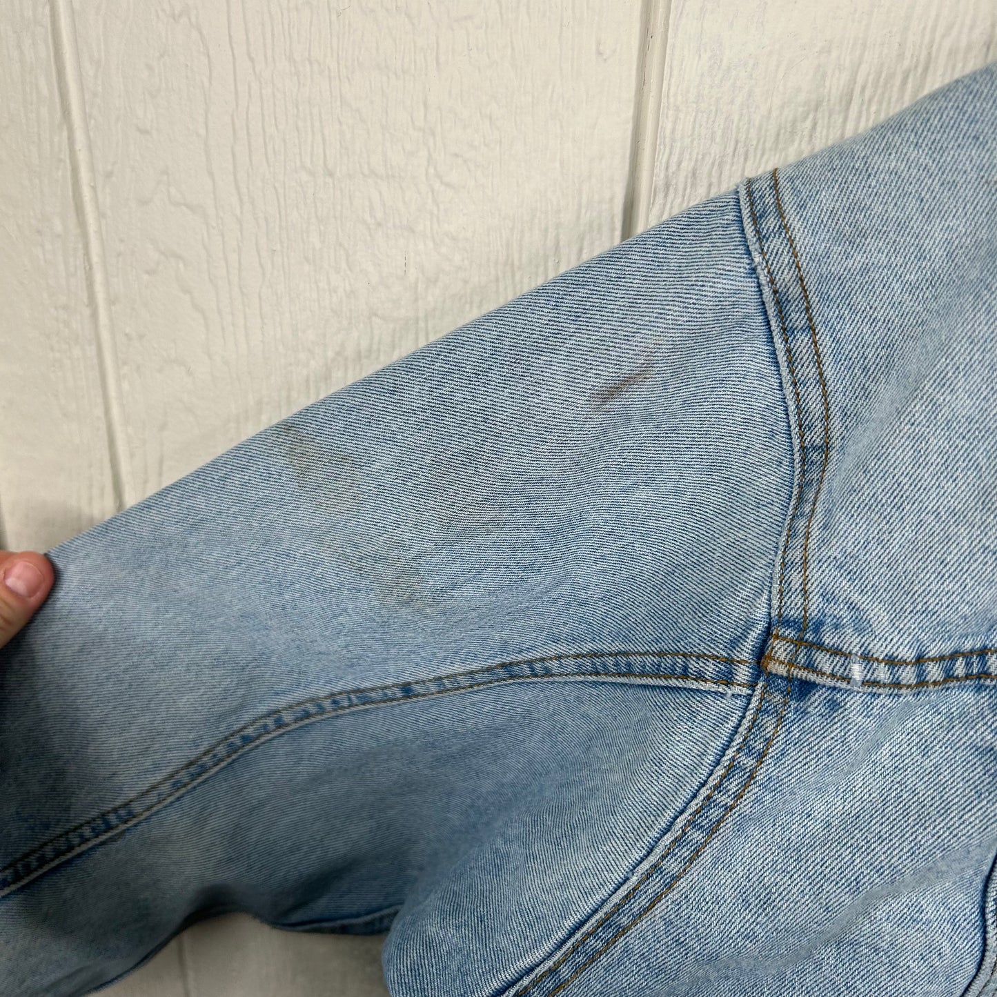 Vintage 90's Wrangler Faded Button-Up Denim Jacket (XL)