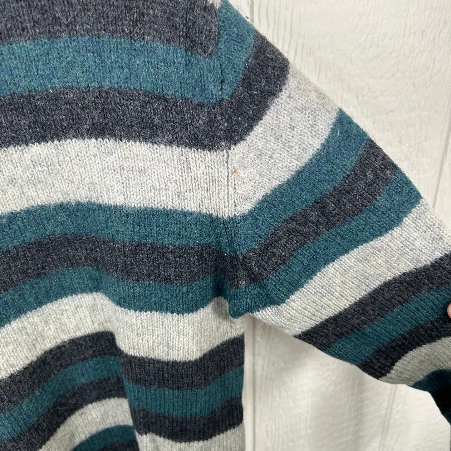Vintage 90's Striped Wool Sweater (L)
