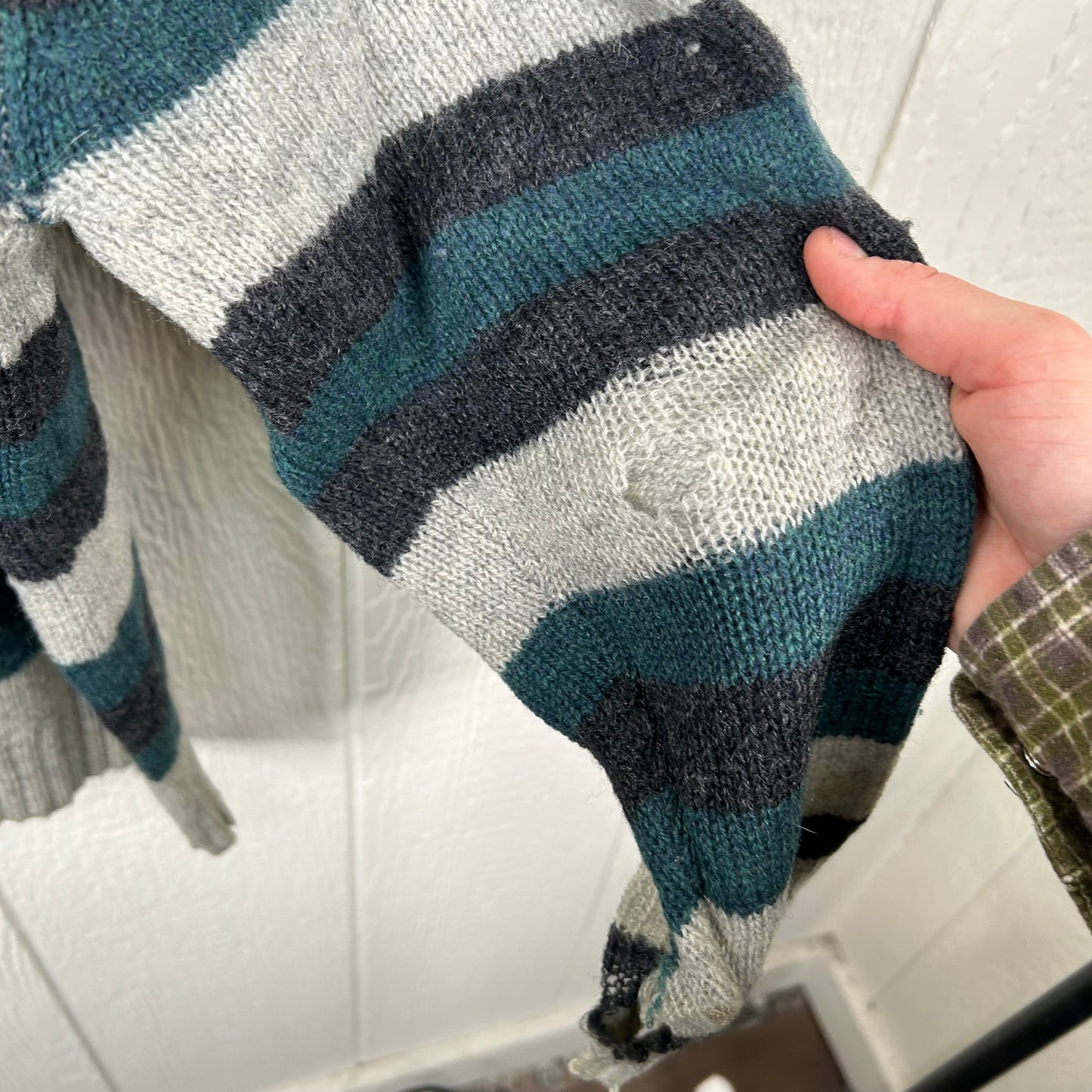 Vintage 90's Striped Wool Sweater (L)