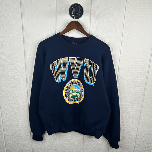 Vintage 90's WVU College Seal Graphic Crewneck (L)
