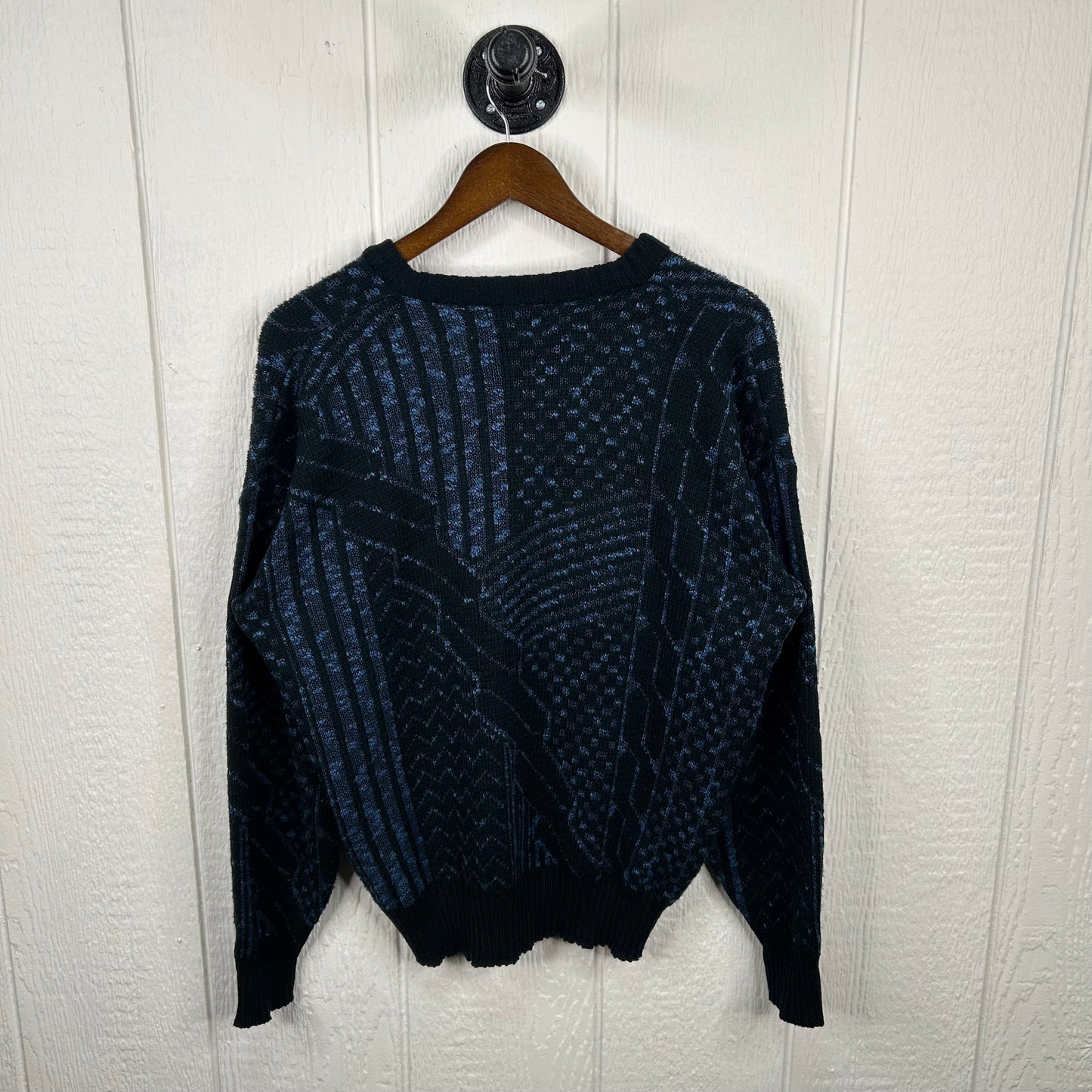 Vintage 90's Navy & Black Knit Sweater (M)