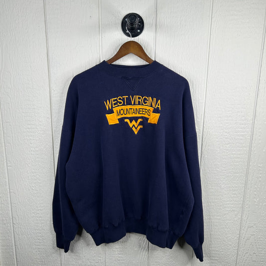 Vintage 90's West Virginia Mountaineers Heavyweight Embroidered Crewneck (XL)