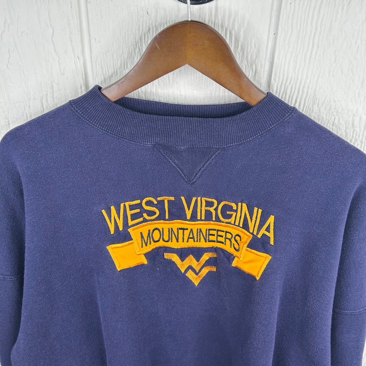 Vintage 90's West Virginia Mountaineers Heavyweight Embroidered Crewneck (XL)