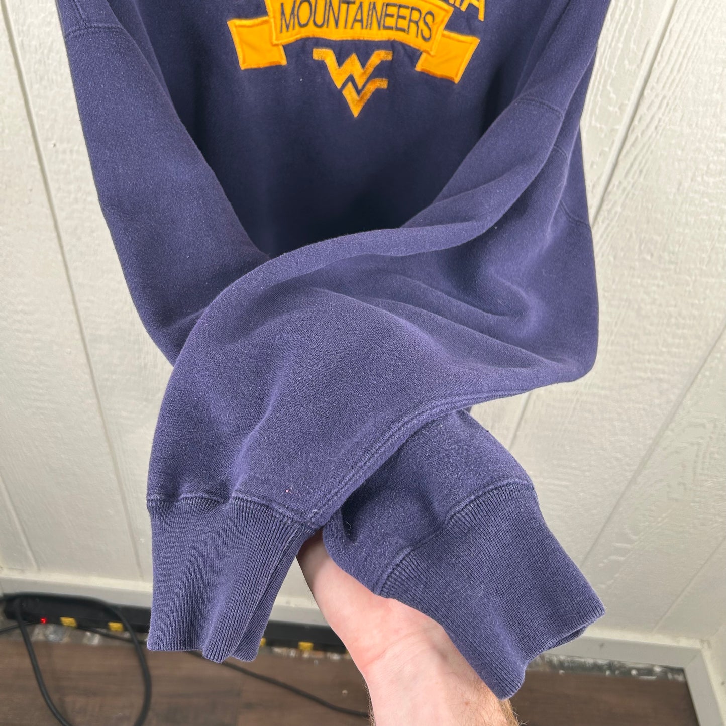 Vintage 90's West Virginia Mountaineers Heavyweight Embroidered Crewneck (XL)