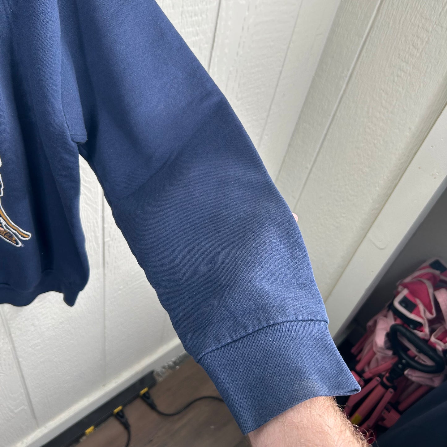 Vintage 90's WVU Mountaineers Spellout Graphic Crewneck (L)