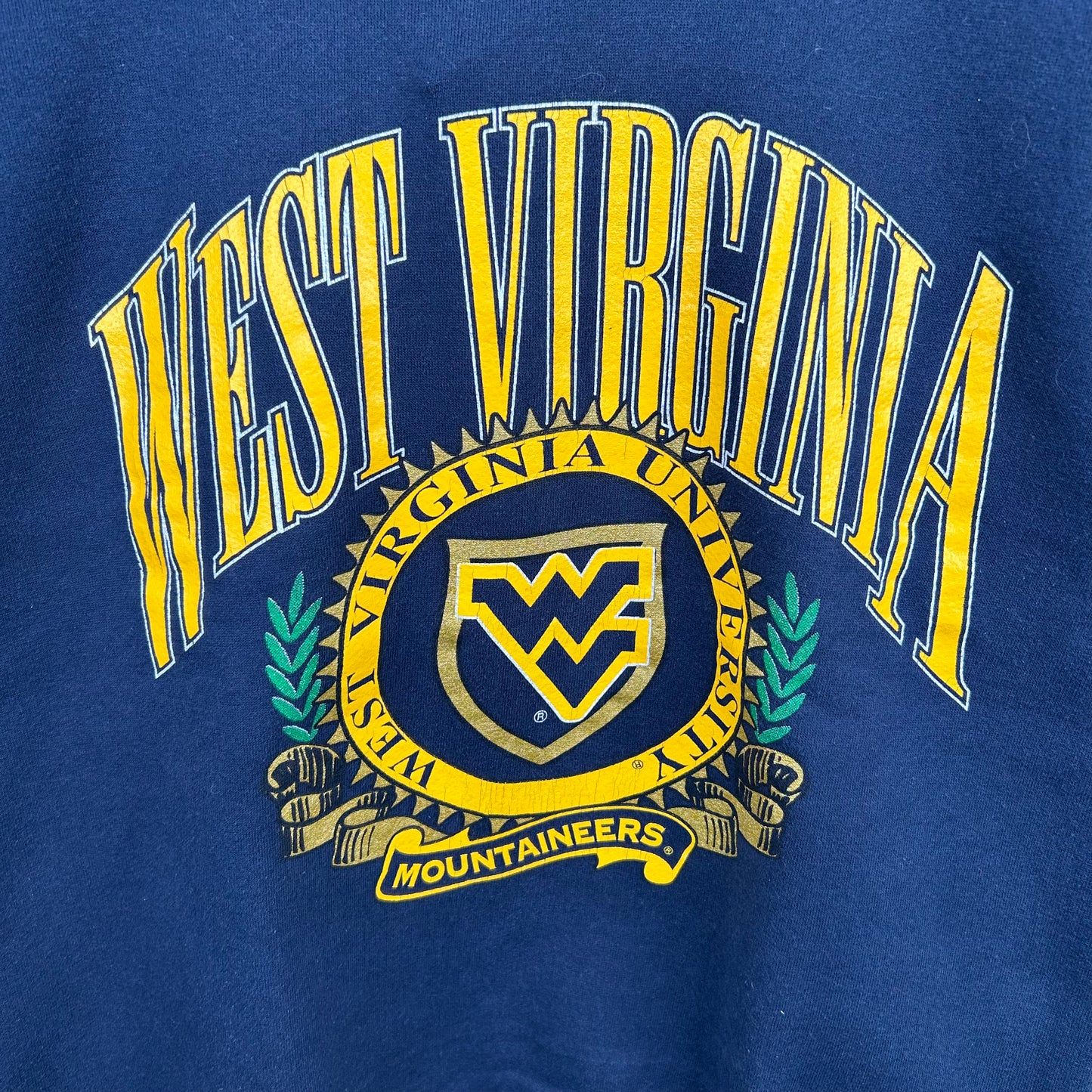 Vintage 90's West Virginia University Mountaineers Graphic Crewneck (M)