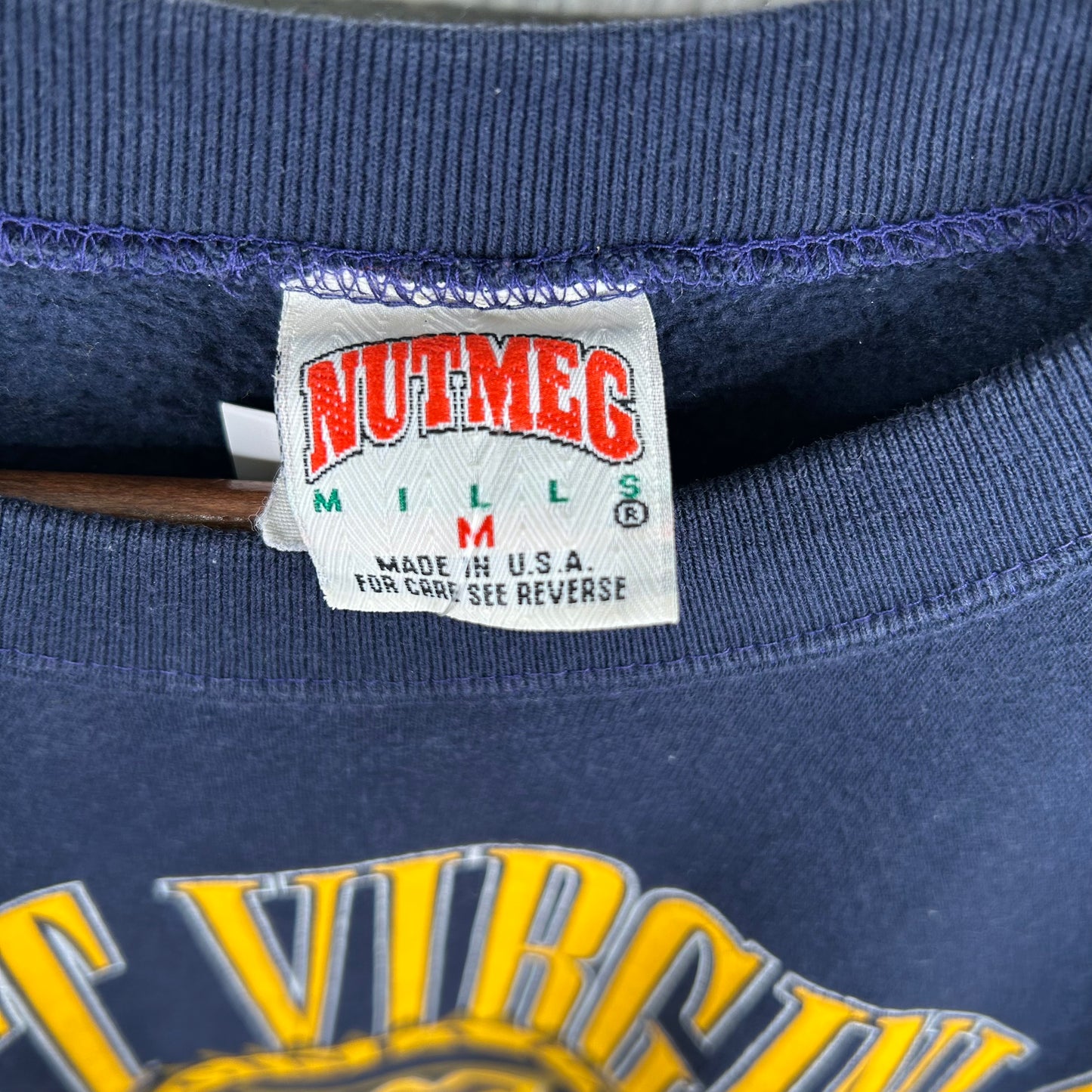 Vintage 90's West Virginia University Mountaineers Graphic Crewneck (M)