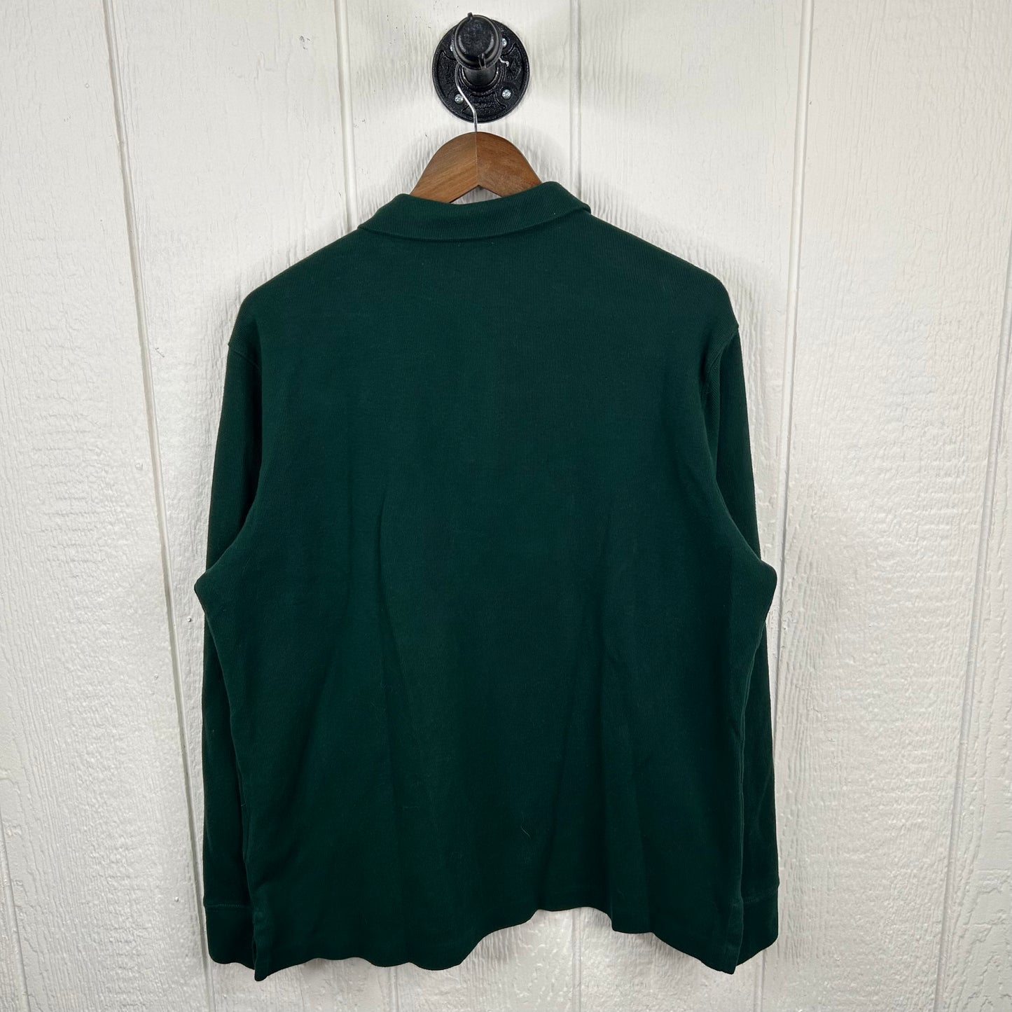 Vintage Polo Ralph Lauren Forest Green 1/4 Zip Sweatshirt (L)