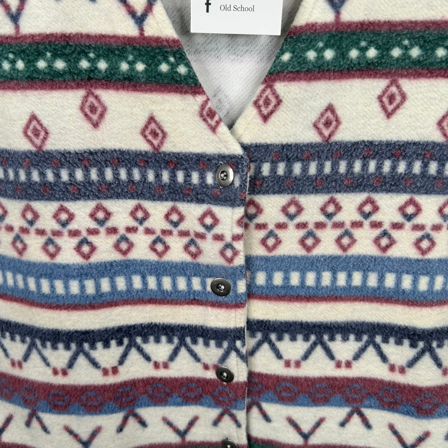 Vintage 90's Aztec Button-Up Sweater Vest (M)