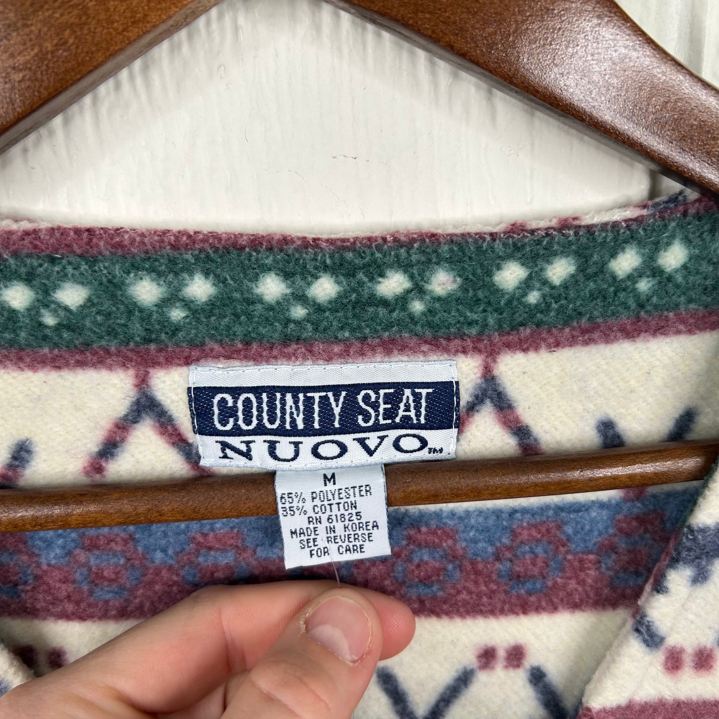 Vintage 90's Aztec Button-Up Sweater Vest (M)