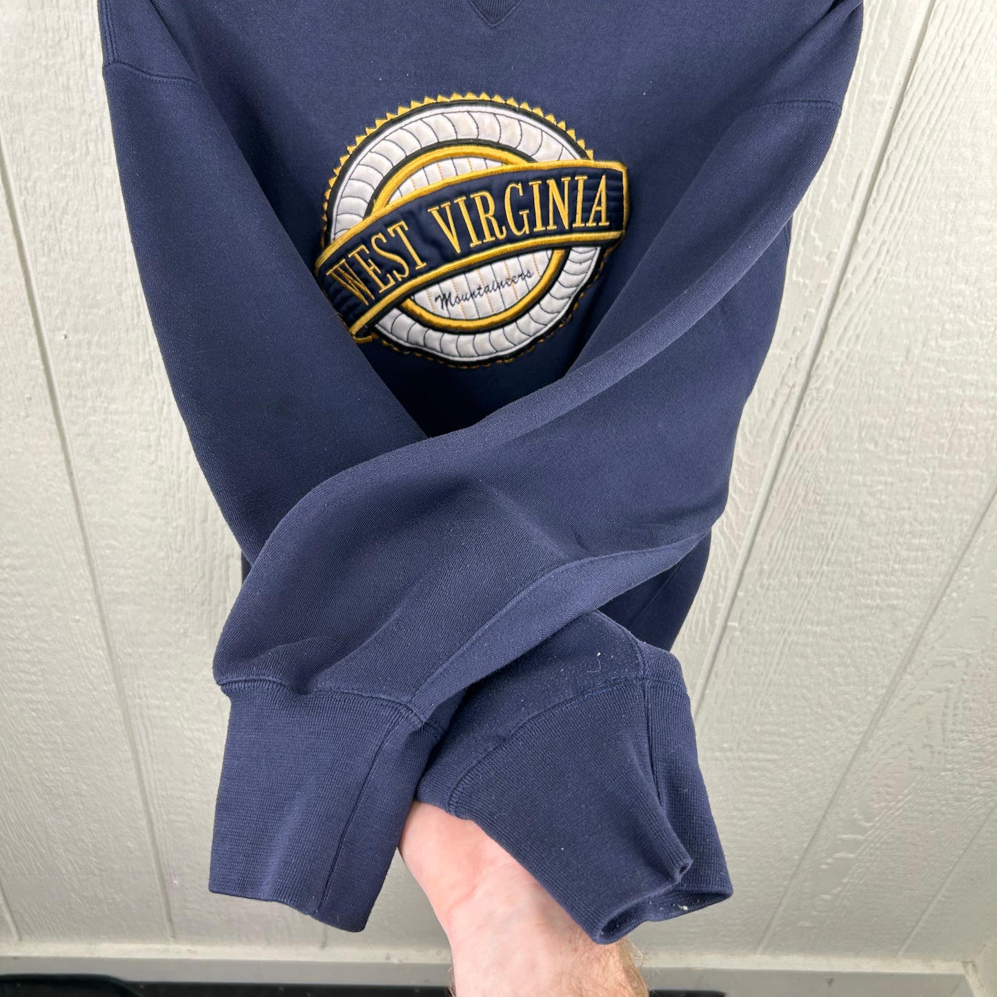 Vintage 90's West Virginia Mountaineers 3D Graphic Crewneck (L)