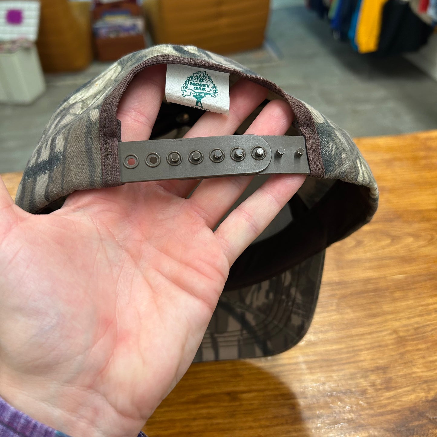 Vintage 90's Mossy Oak Snap Back Camo Hat (One Size)