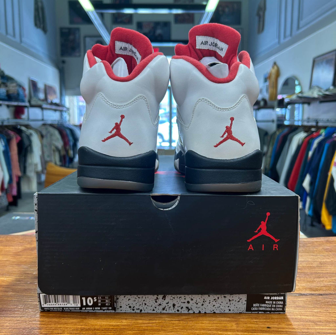 Size 10.5 - Jordan 5 Fire Red
