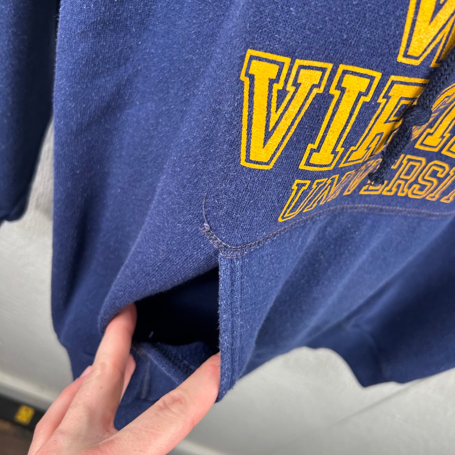 Vintage 80's West Virginia University Seal Logo Hoodie (L)