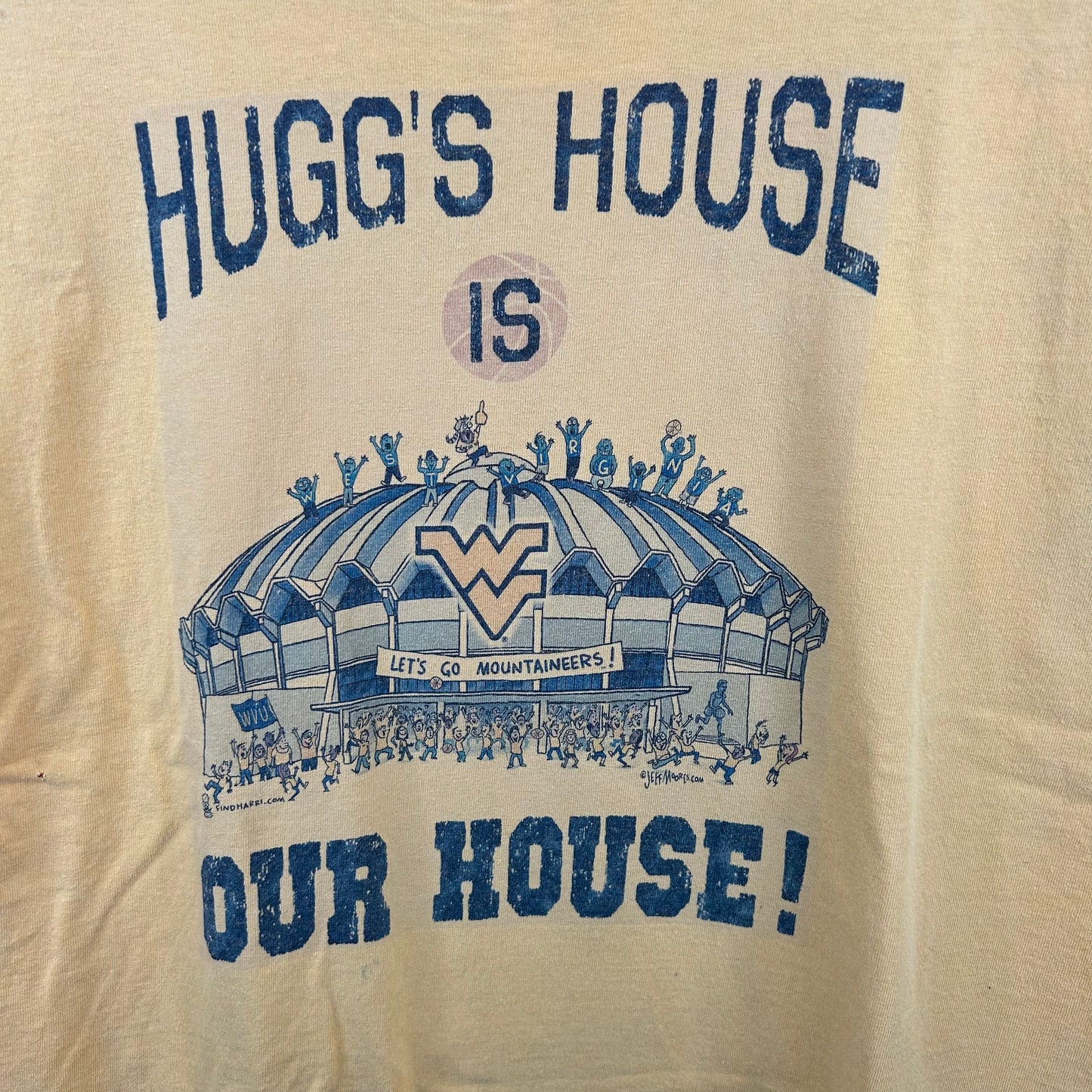 Y2K WVU Basketball "Huggs House is Our House" Tee (L)