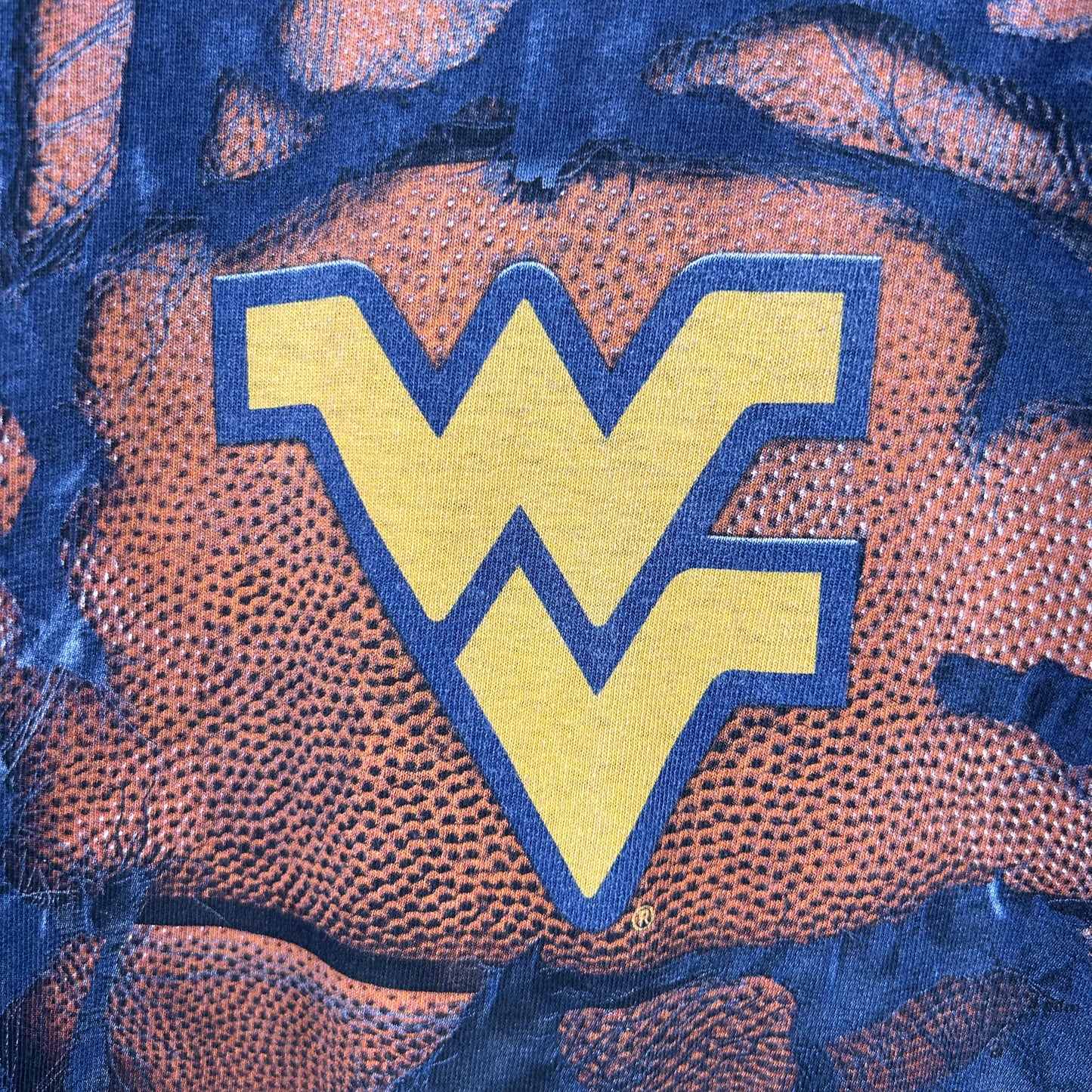 Y2K WVU Basketball All Over Print Tee (M)