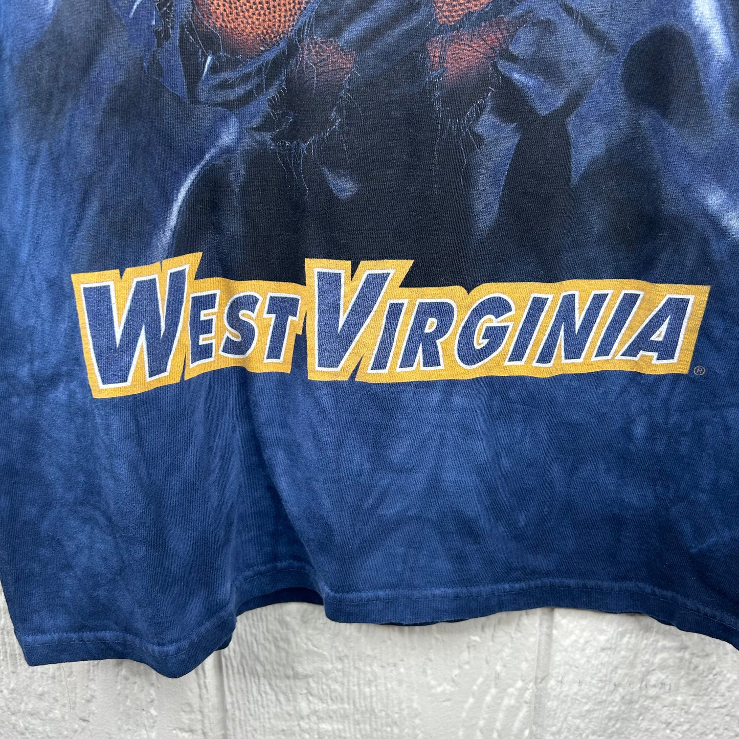 Y2K WVU Basketball All Over Print Tee (M)
