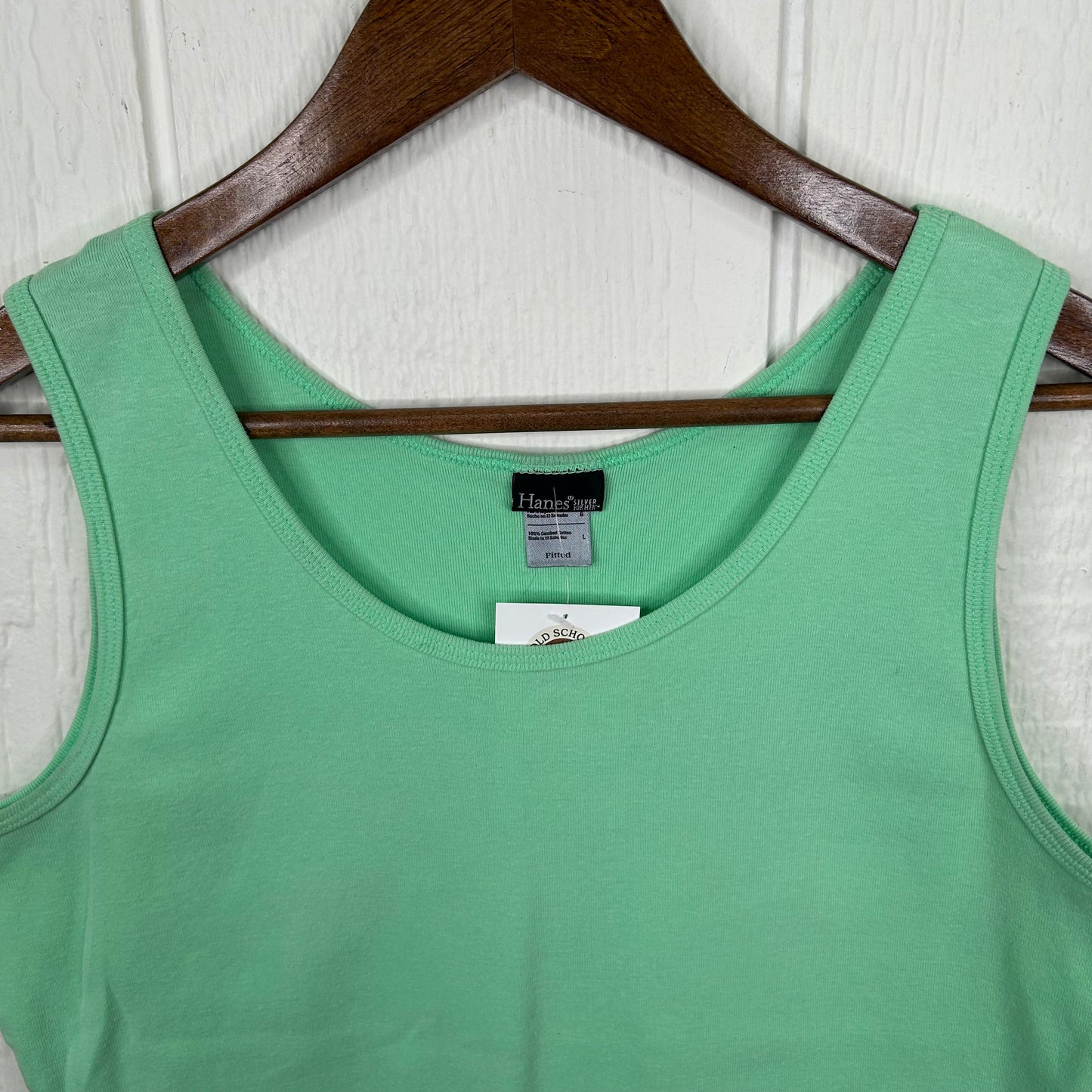 Vintage Y2K Mint Green Cotton Tank Top (L)