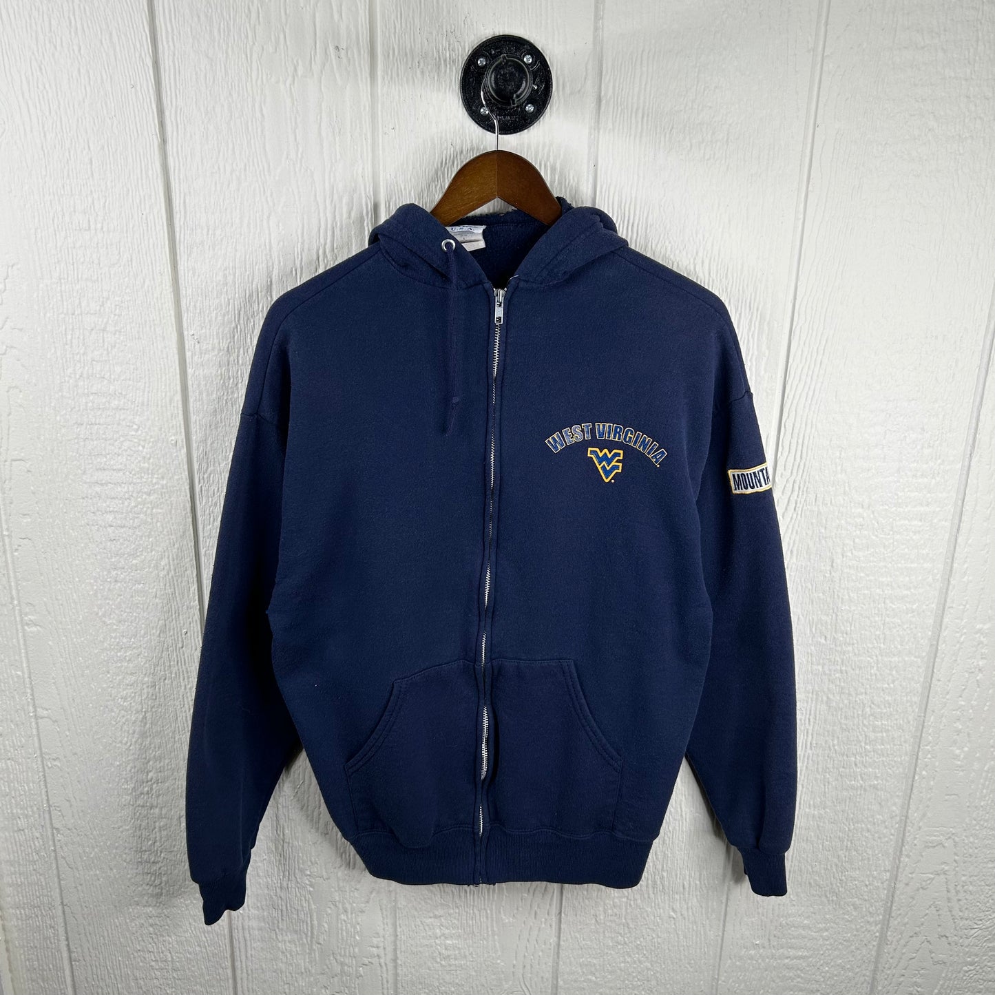 Y2K WVU Mountaineers Full Zip Hoodie (L)