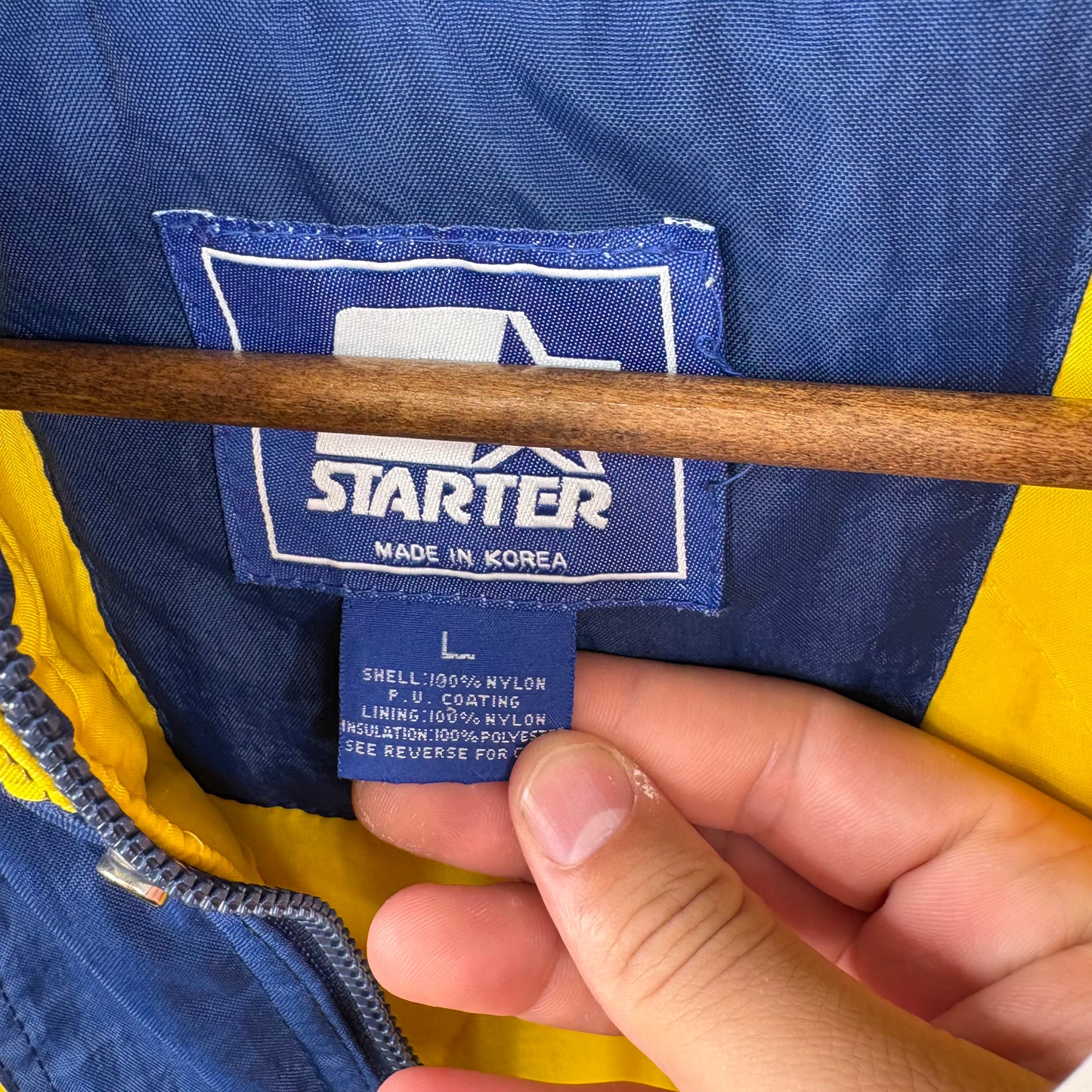 Vintage 90's Starter WVU Puffer Jacket (L)