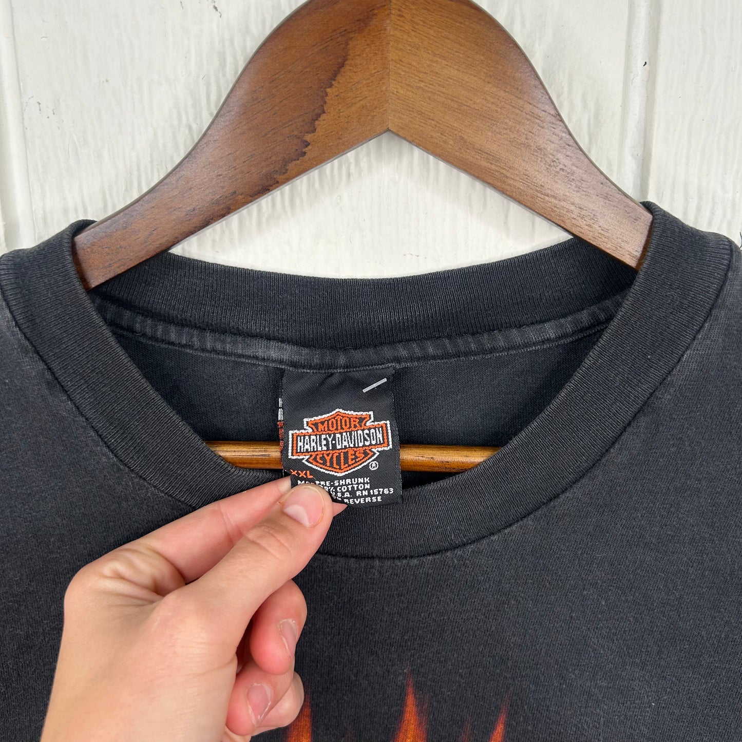 Y2K Harley Davidson Anaheim California Fireball Graphic Tee (XXL)