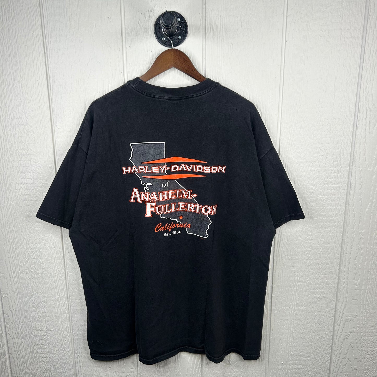 Y2K Harley Davidson Anaheim California Fireball Graphic Tee (XXL)