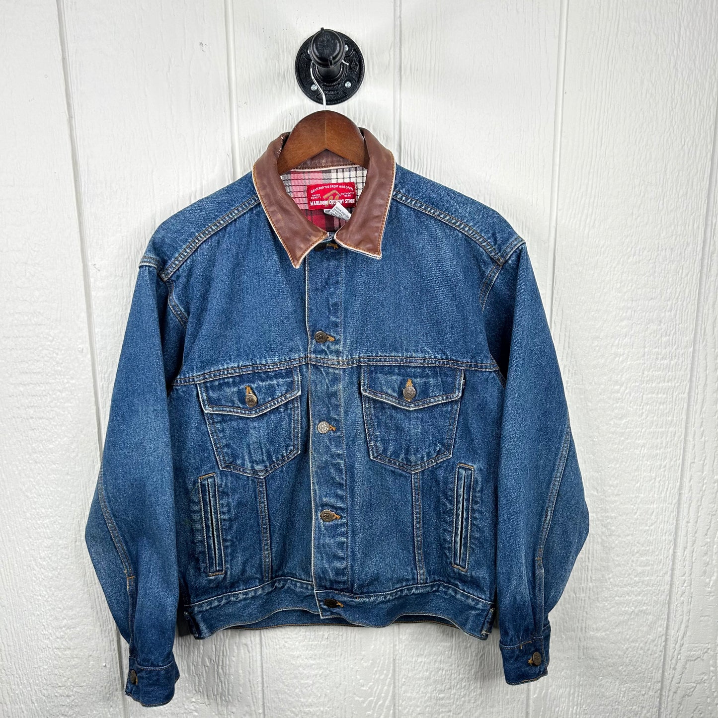 Vintage 90's Marlboro Dark Wash Denim Jacket (S)