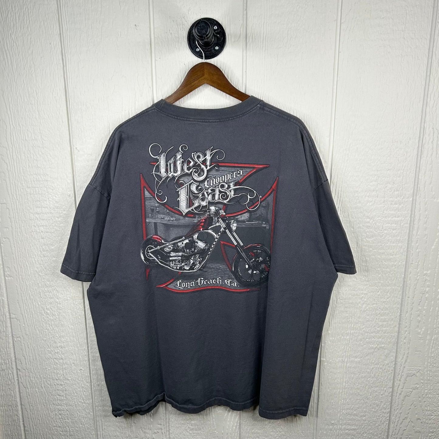 Y2K West Coast Choppers Motorcycle Double-Sided Graphic Tee (3XL)