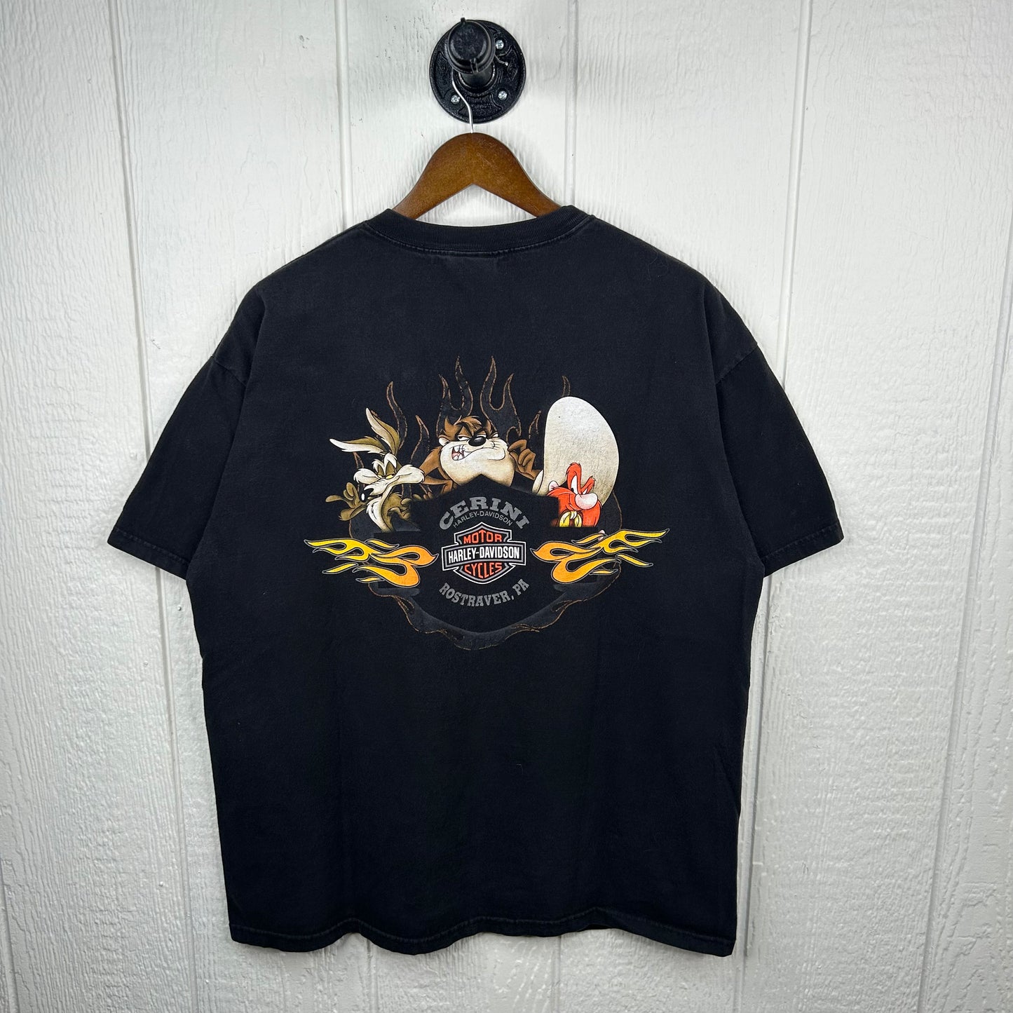 Y2K Harley Davidson x Looney Tunes Double-Sided Graphic Tee (XL)