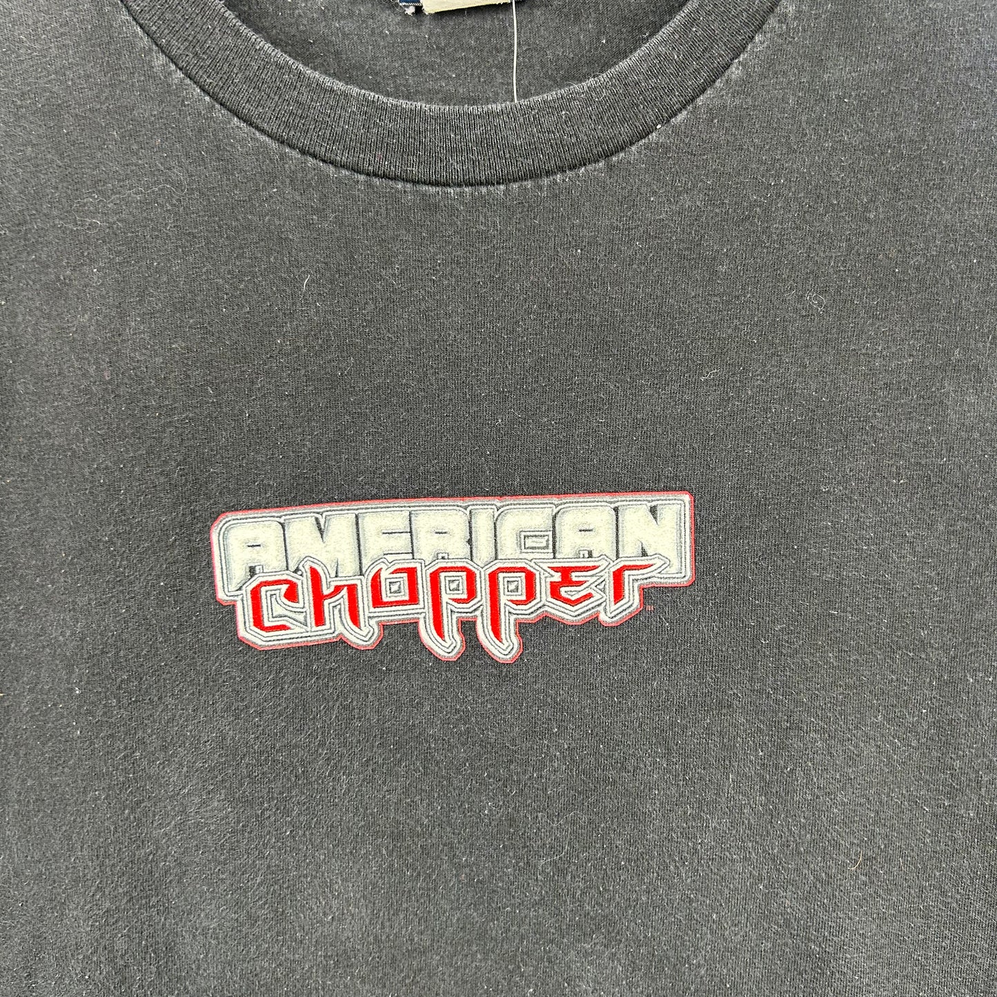 Y2K American Choppers Firebike Long Sleeve Flames Tee (L)