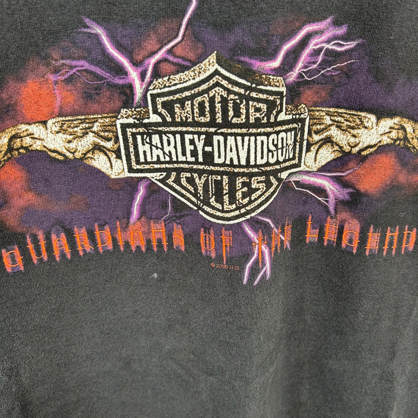 Y2K Harley Davidson Guardians of the Legend Double-Sided Graphic Tee (L)