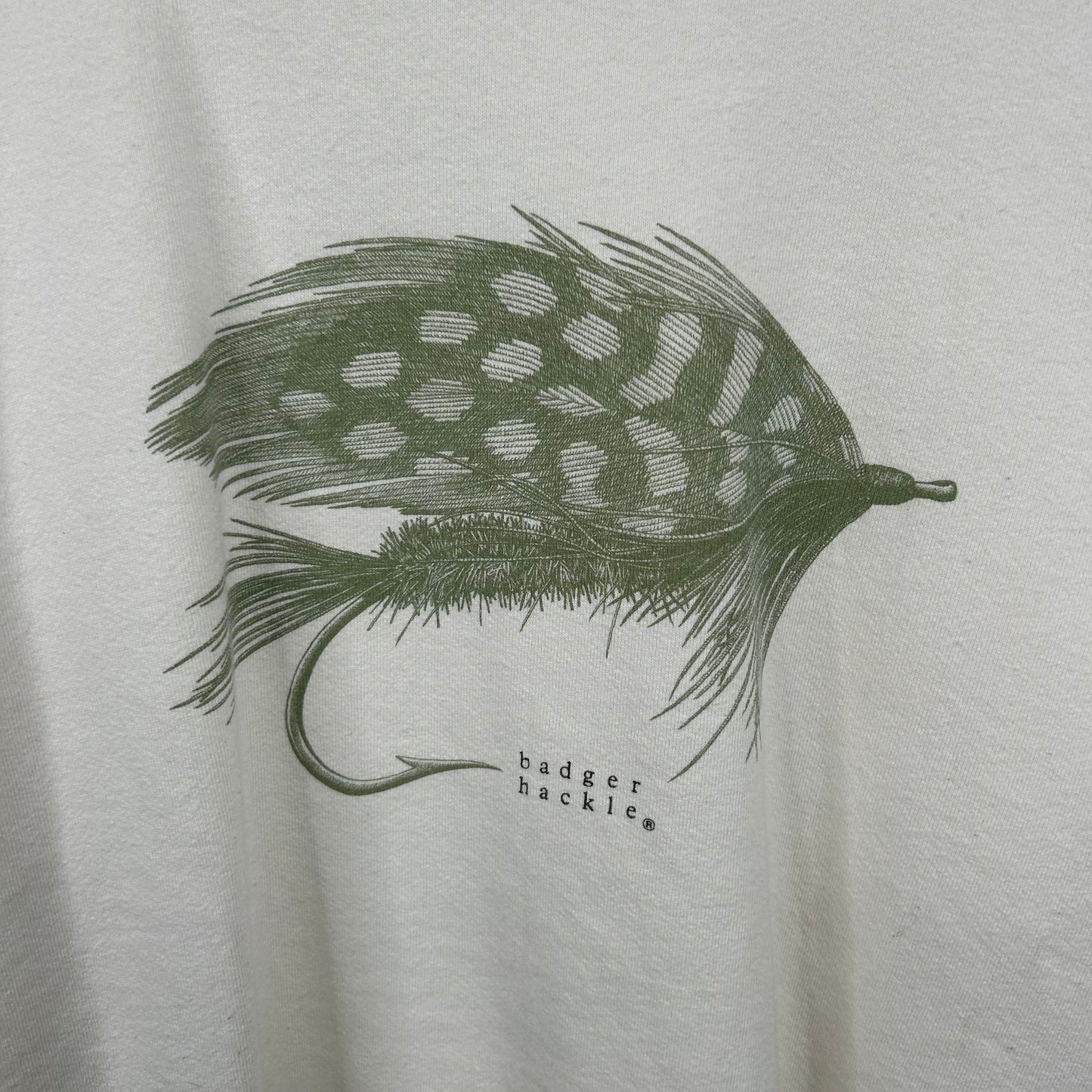Vintage 80's Badger Hackle Fishing Crewneck (L)