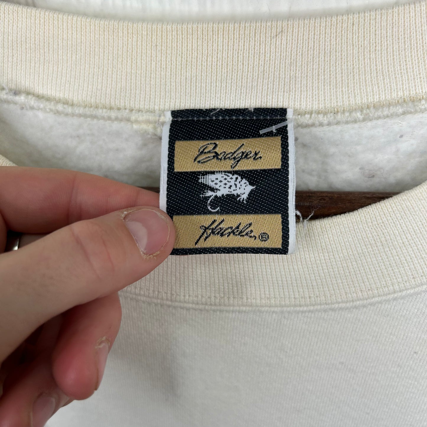 Vintage 80's Badger Hackle Fishing Crewneck (L)
