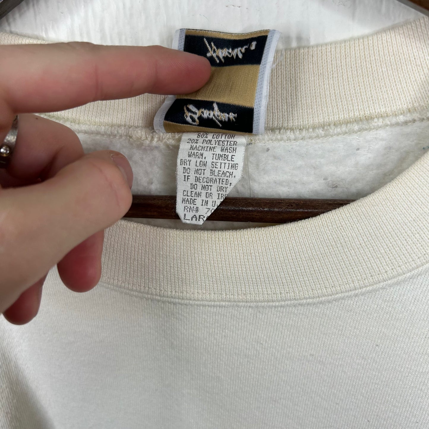 Vintage 80's Badger Hackle Fishing Crewneck (L)