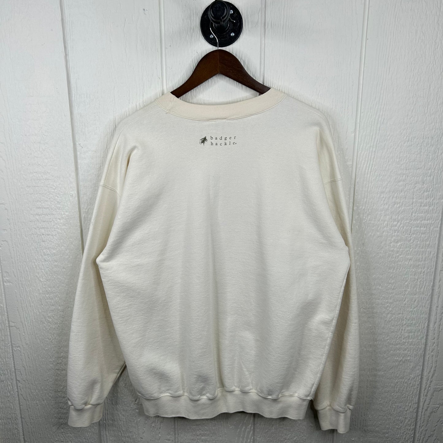 Vintage 80's Badger Hackle Fishing Crewneck (L)