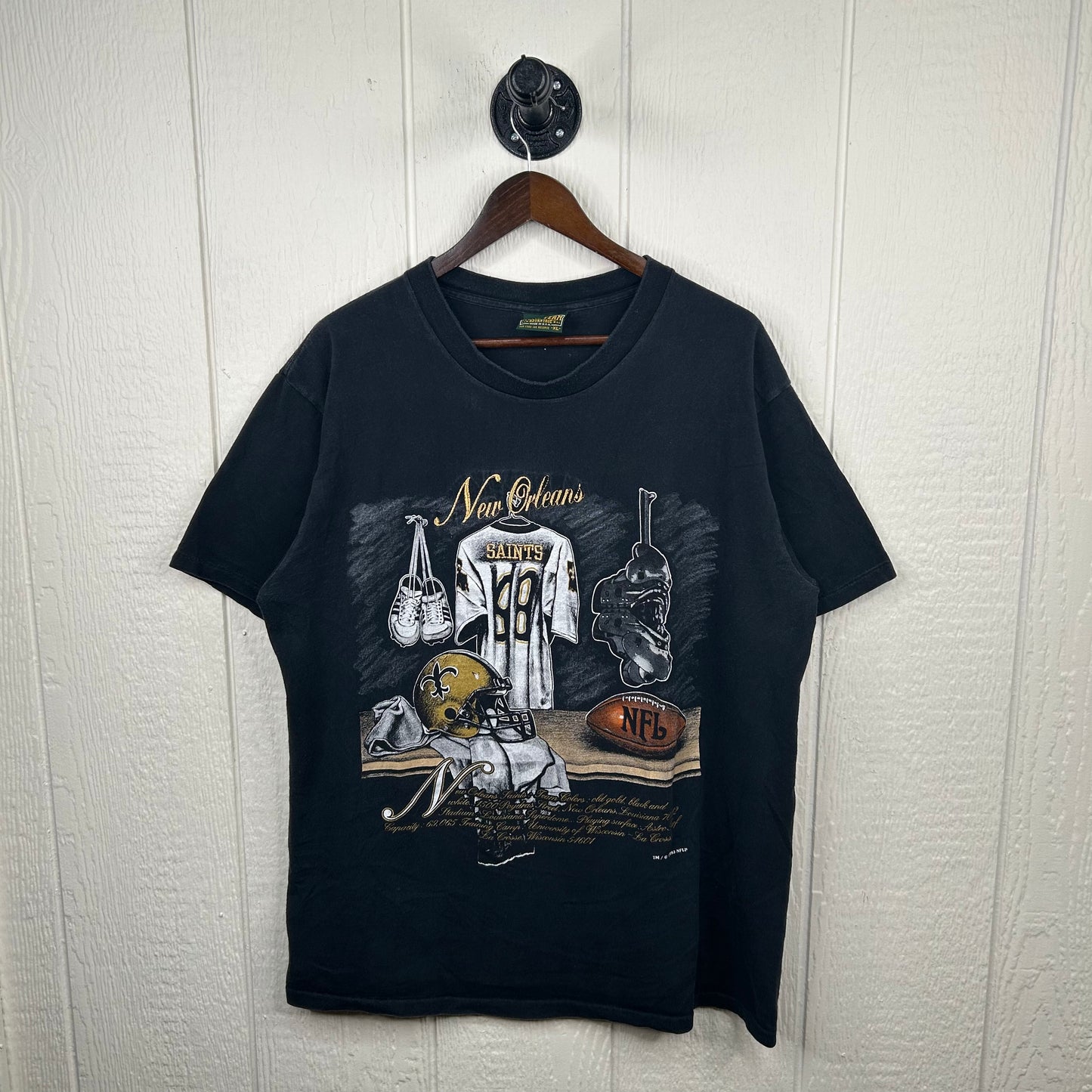 Vintage 1993 New Orleans Saints Football Graphic Tee (XL)