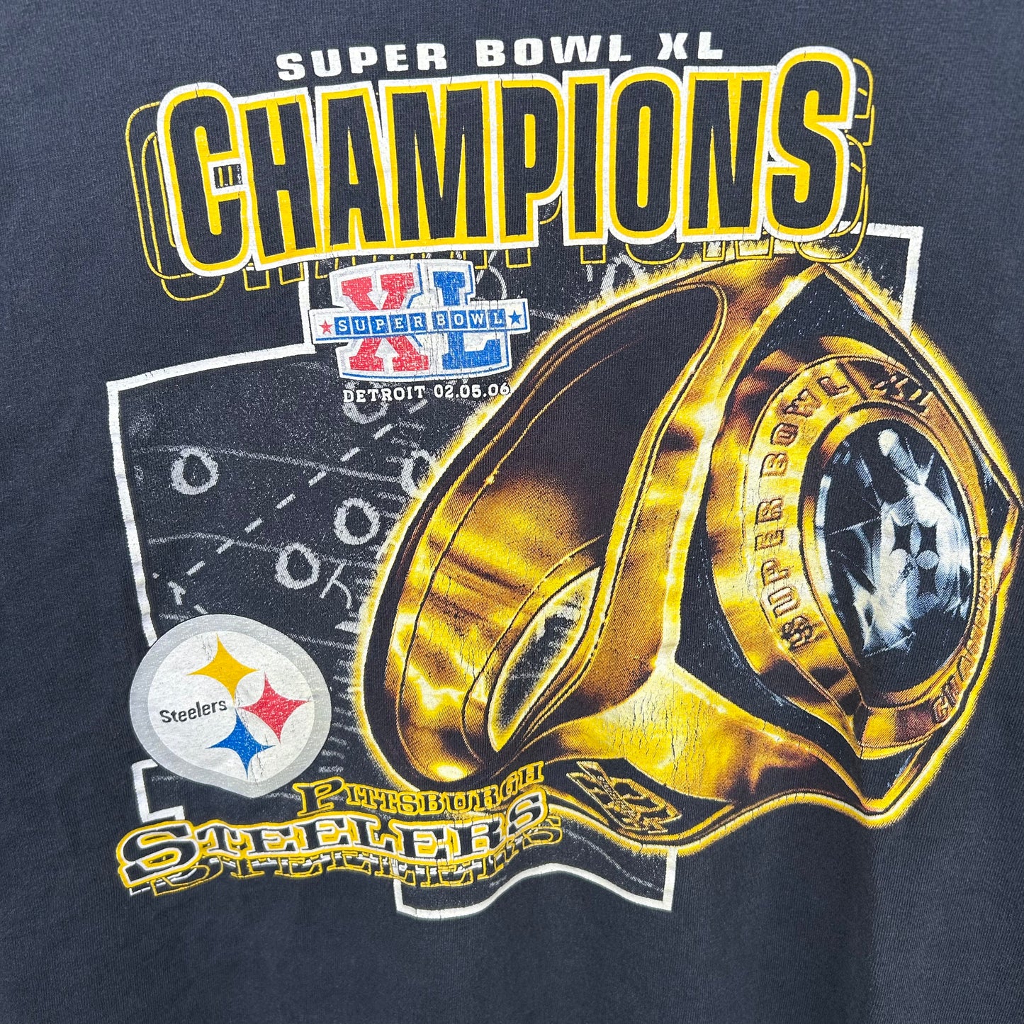 Y2K Pittsburgh Steelers Super Bowl Champions Graphic Tee (M)