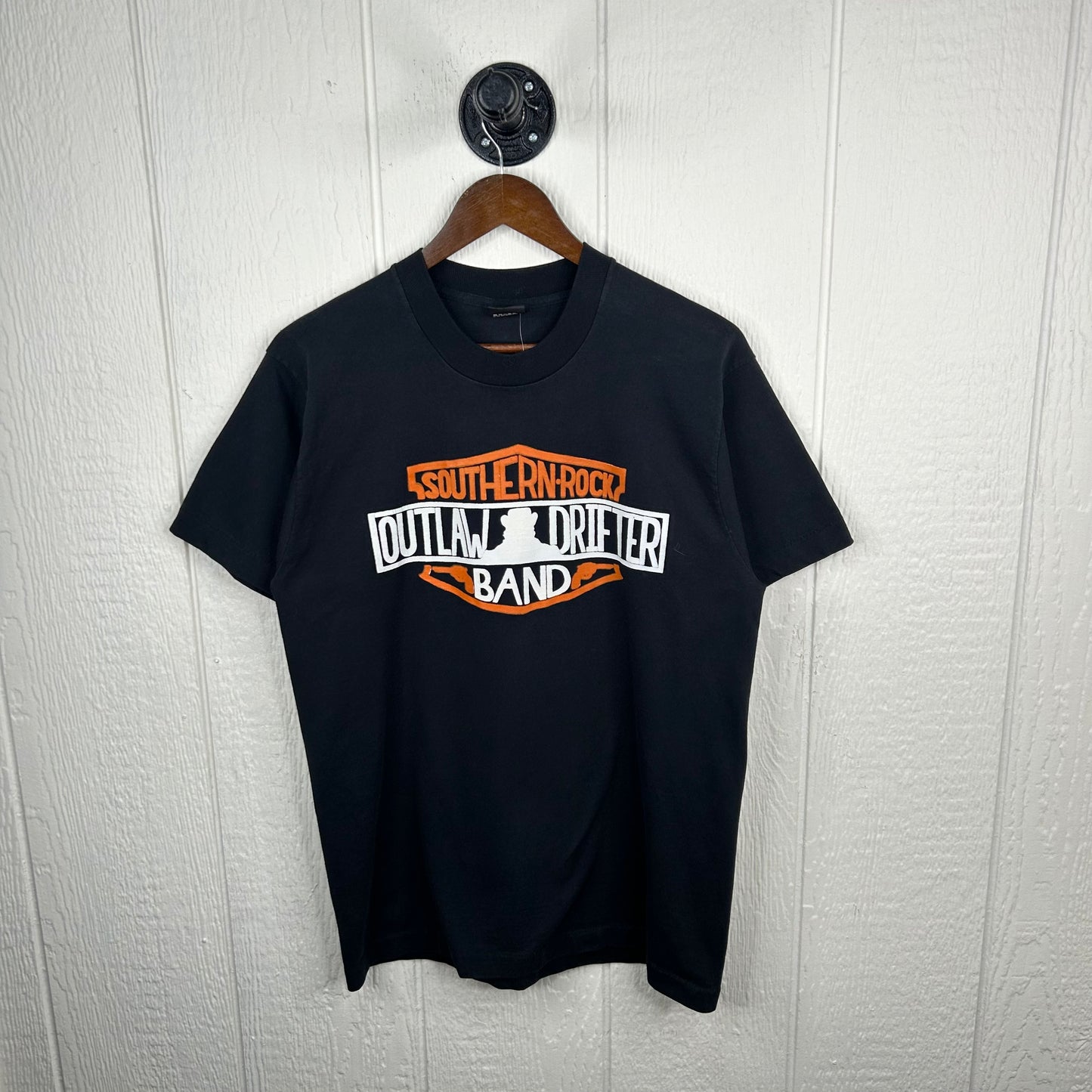 Vintage 90's Southern Rock Outlaw Drifter Band Graphic Tee (L)