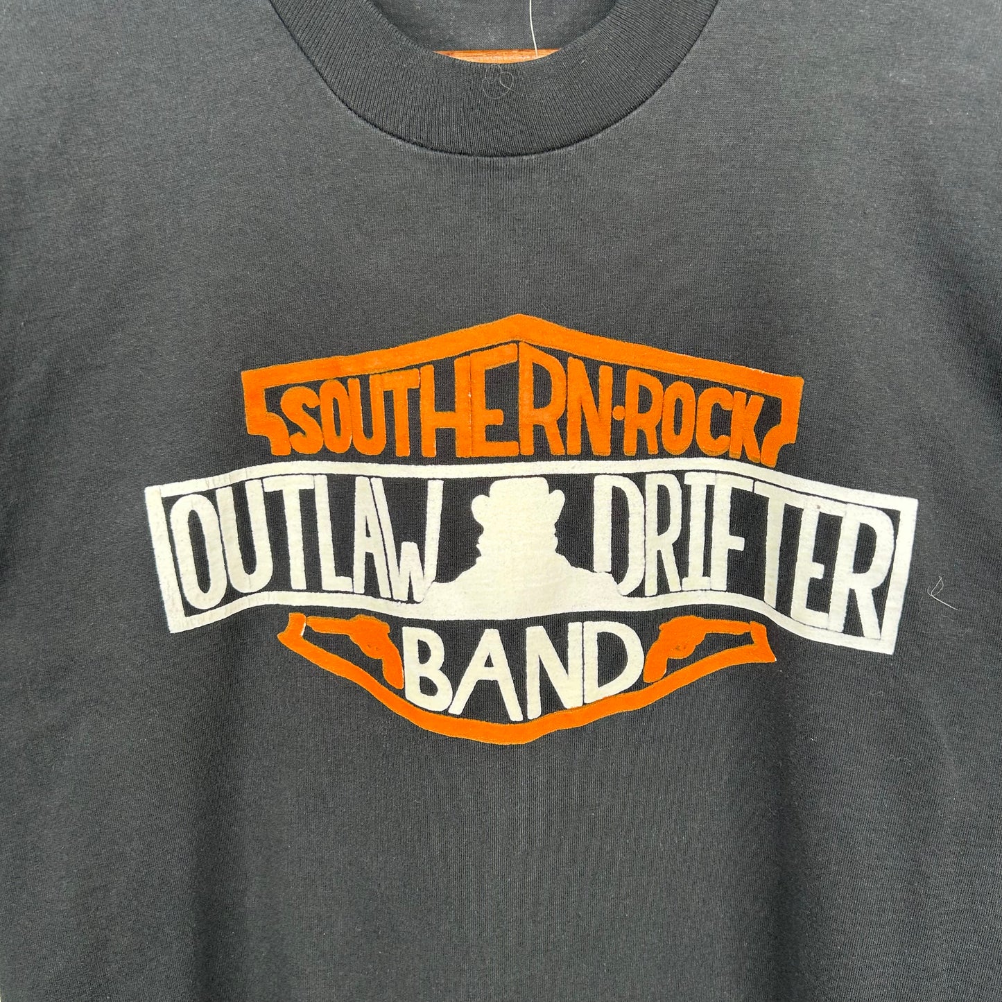 Vintage 90's Southern Rock Outlaw Drifter Band Graphic Tee (L)