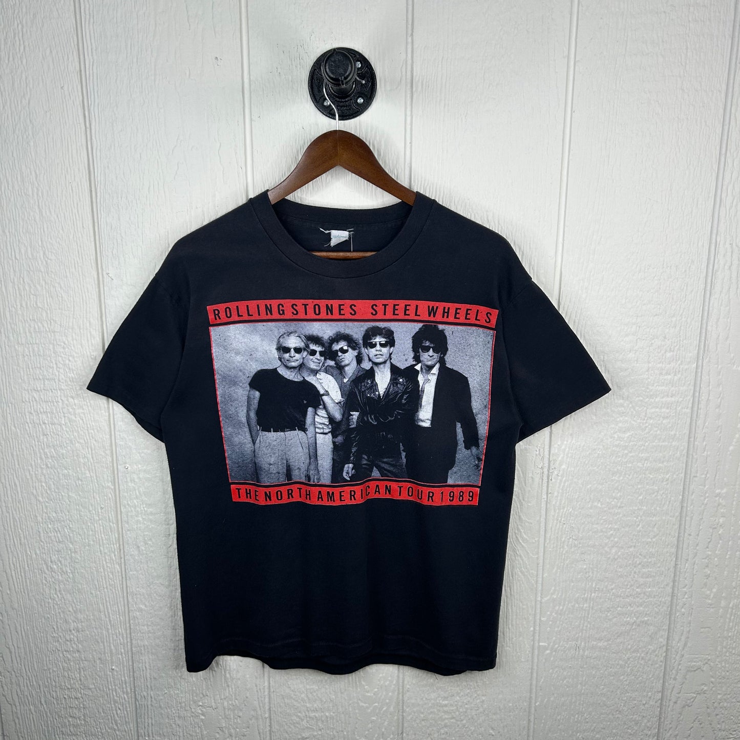 Vintage 1989 Rolling Stones Steel Wheels Tour Tee (L)