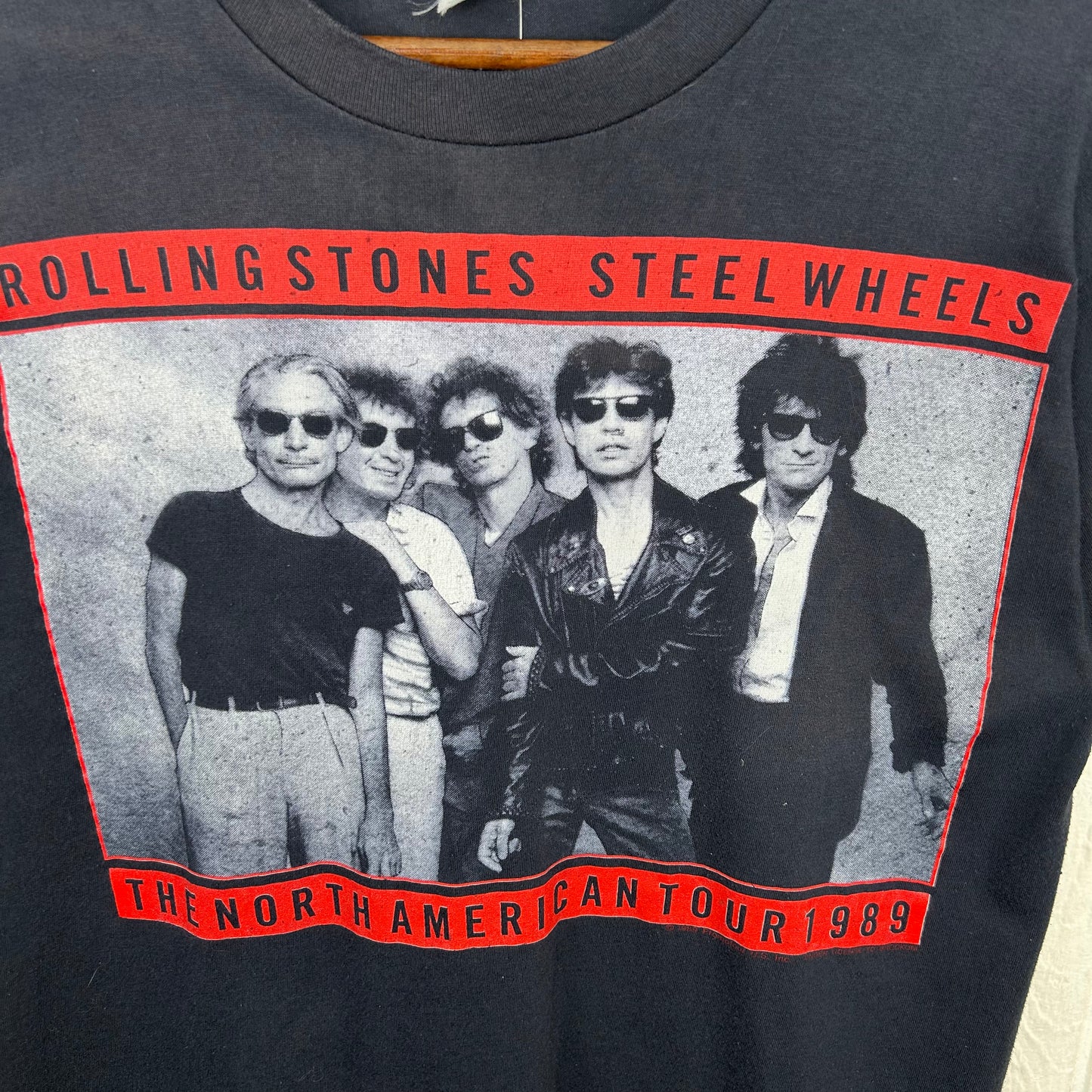 Vintage 1989 Rolling Stones Steel Wheels Tour Tee (L)