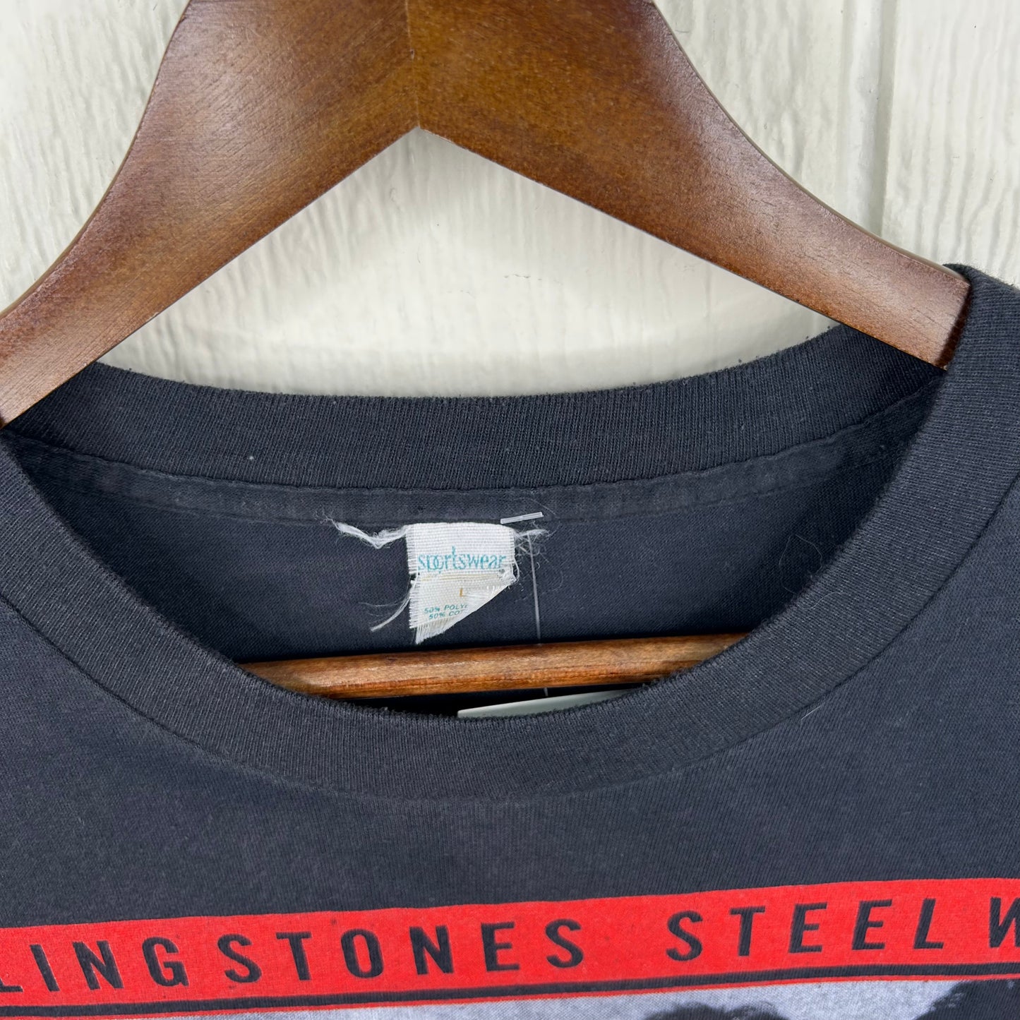 Vintage 1989 Rolling Stones Steel Wheels Tour Tee (L)