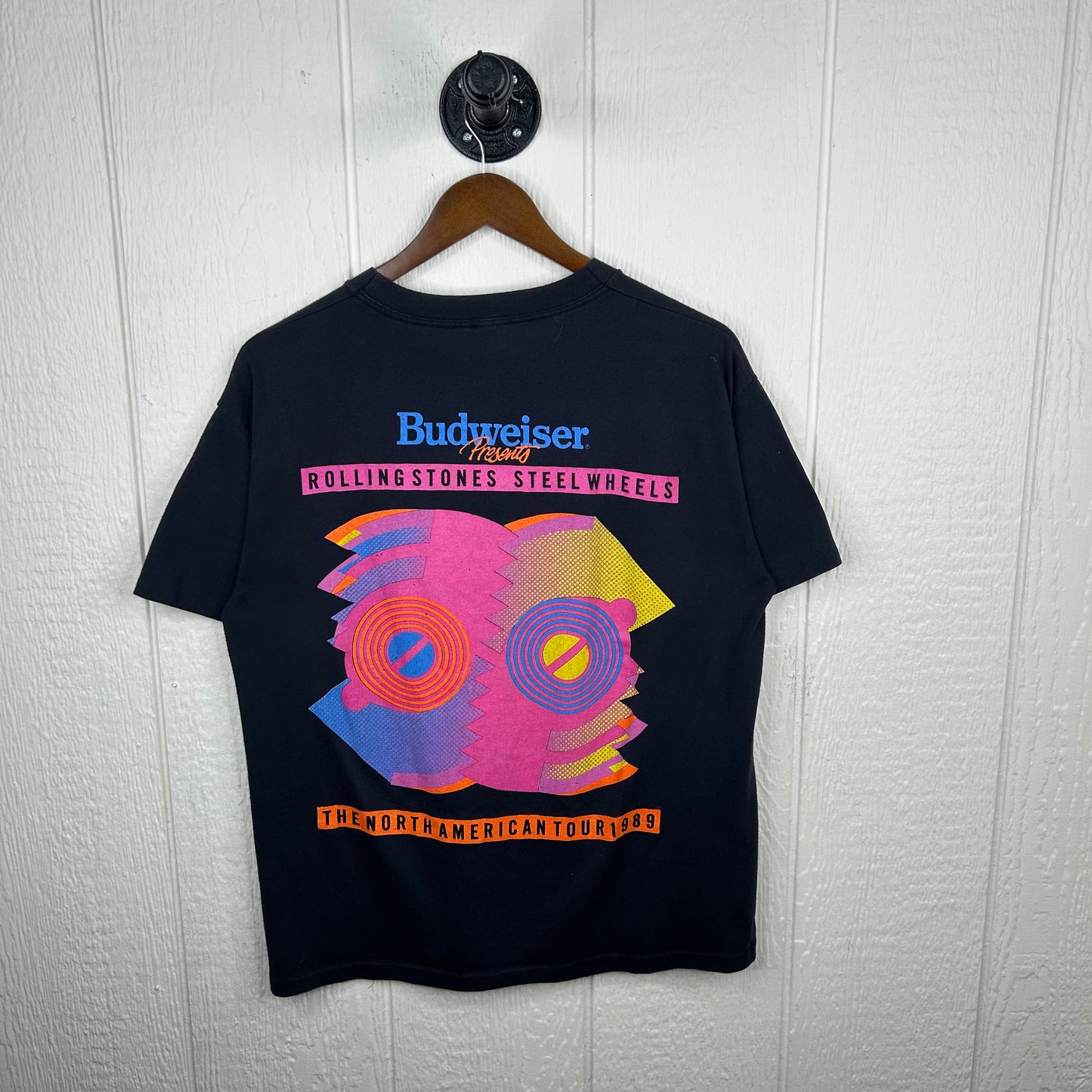 Vintage 1989 Rolling Stones Steel Wheels Tour Tee (L)