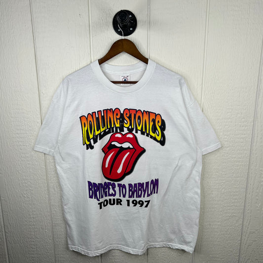 Vintage 1997 Rolling Stones Bridges to Babylon Tour Tee (XL)
