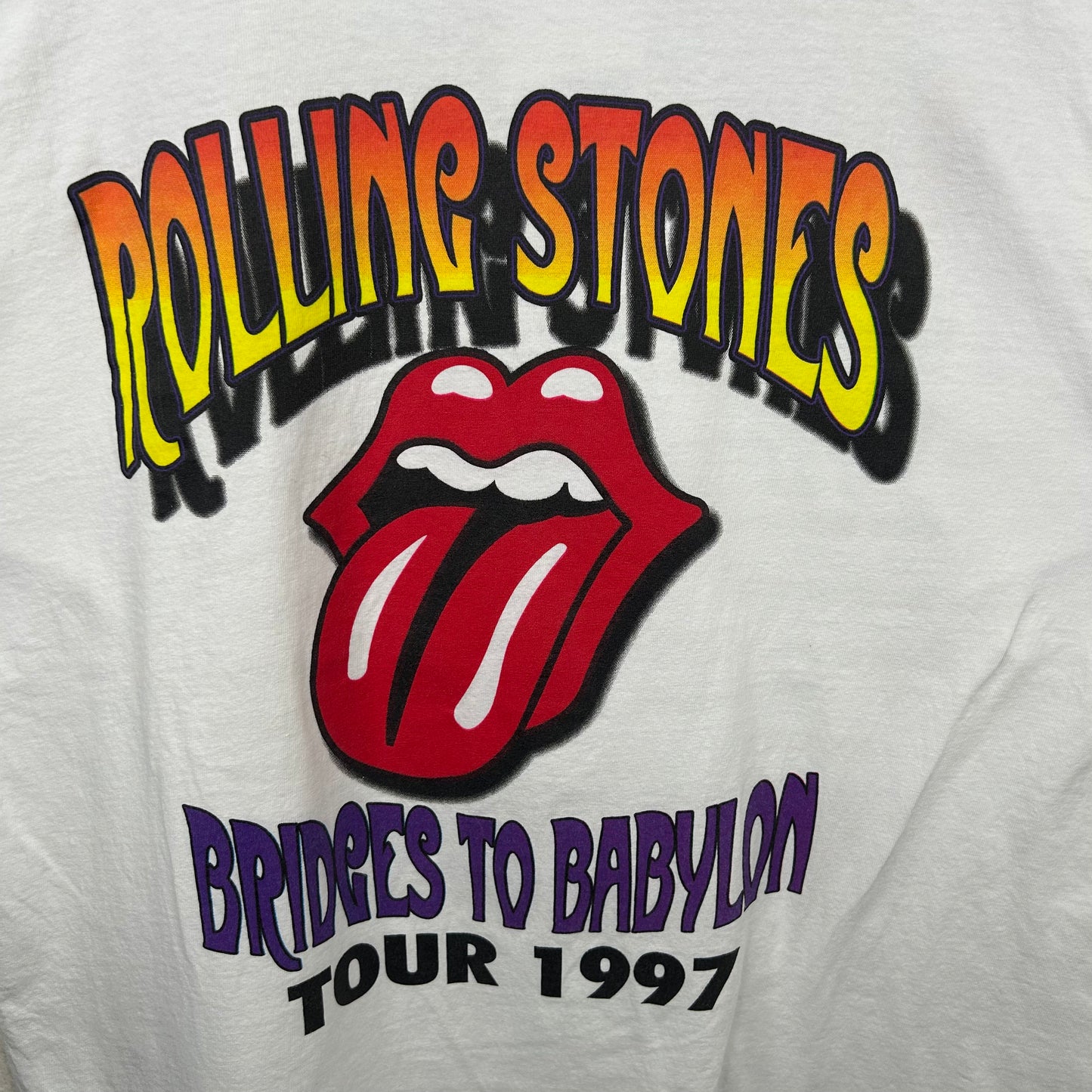 Vintage 1997 Rolling Stones Bridges to Babylon Tour Tee (XL)