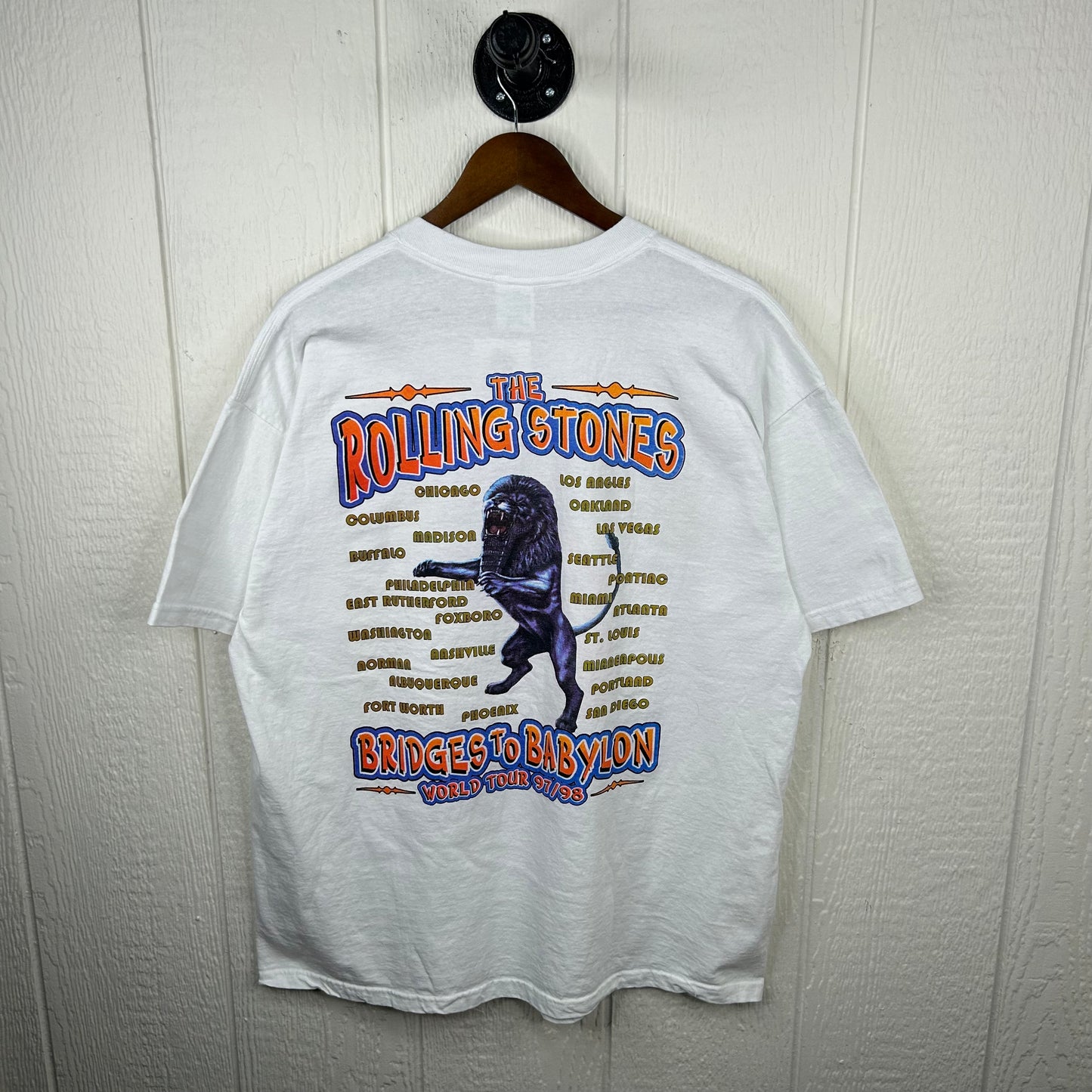 Vintage 1997 Rolling Stones Bridges to Babylon Tour Tee (XL)
