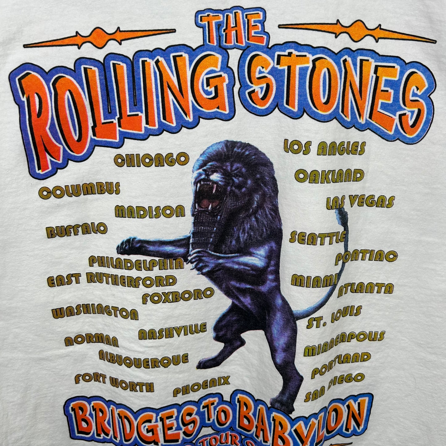 Vintage 1997 Rolling Stones Bridges to Babylon Tour Tee (XL)