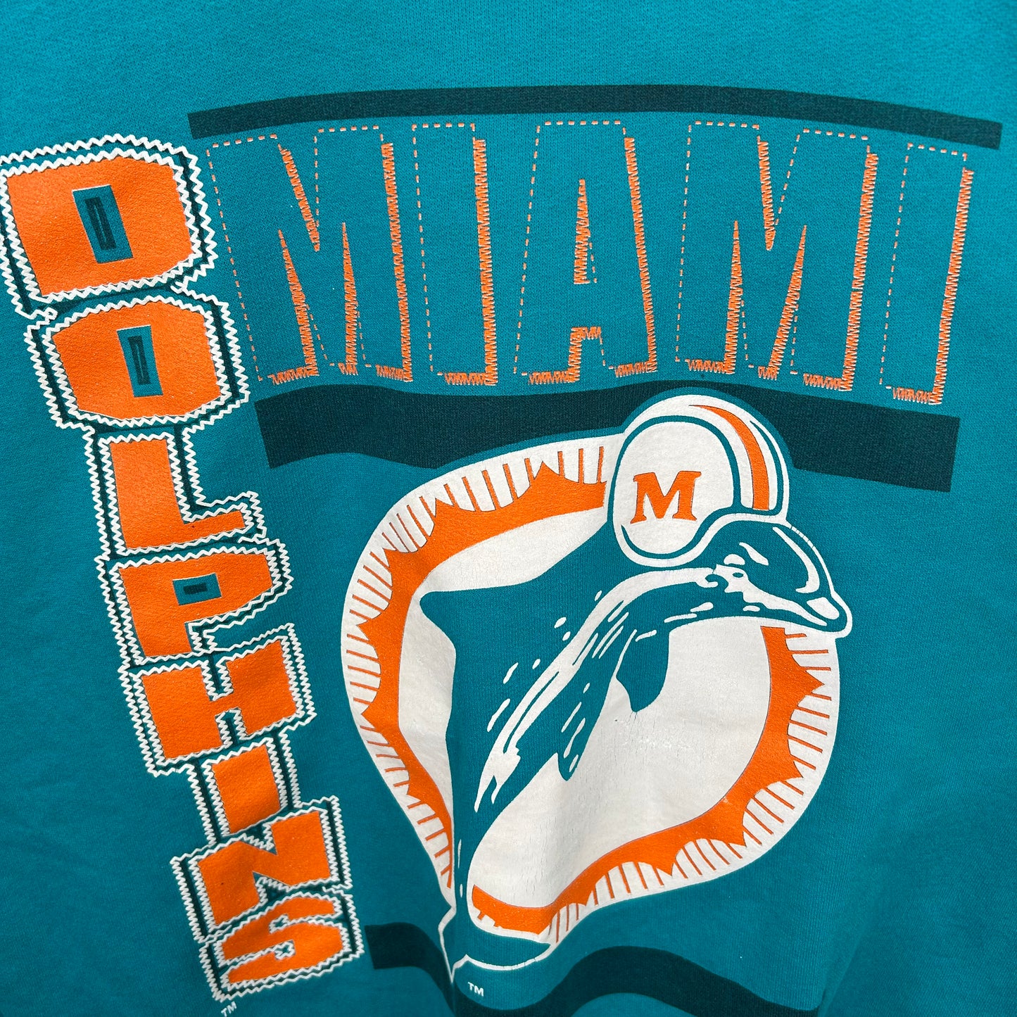 Vintage 90's Miami Dolphins Graphic Crewneck (L)