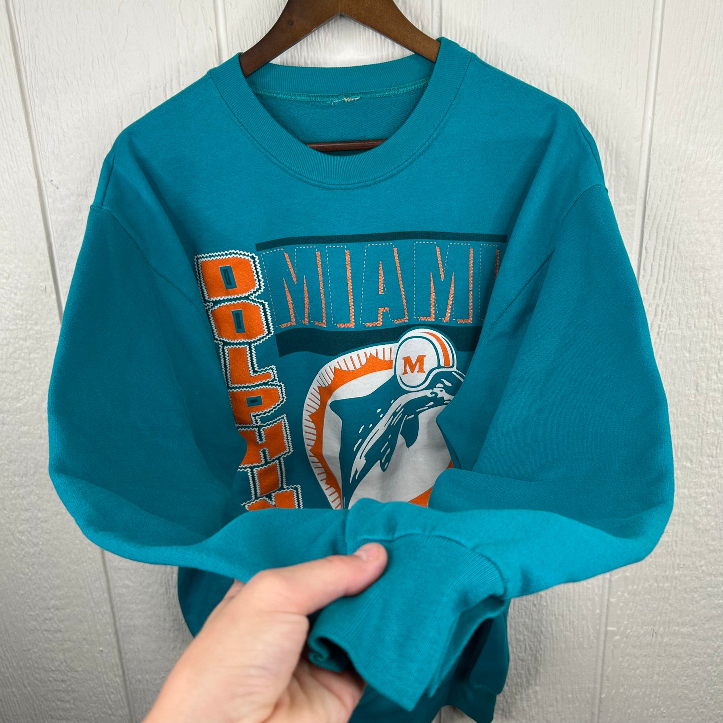Vintage 90's Miami Dolphins Graphic Crewneck (L)